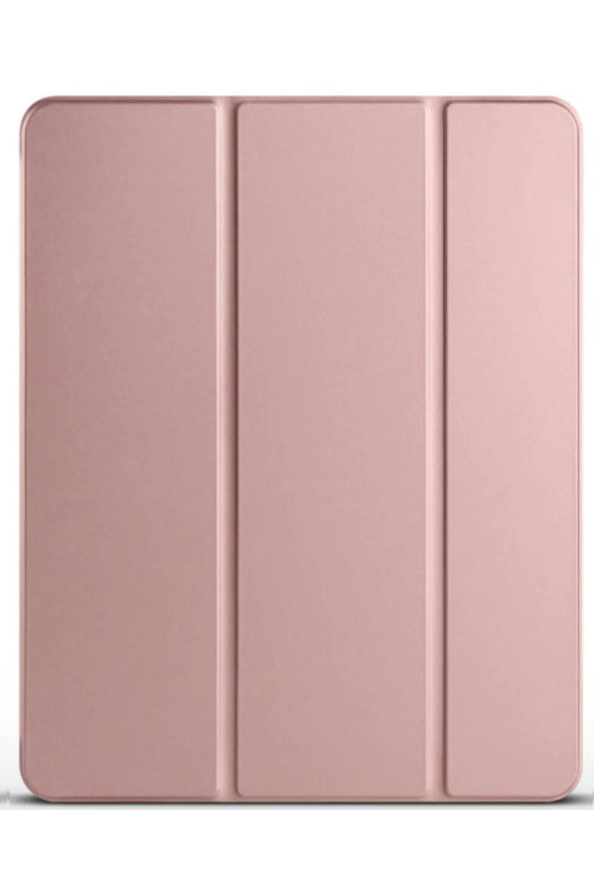 Fuchsia iPad Pro 12.9 2021 (5.Nesil) ile Uyumlu Smart Cover Standlı 1-1 Flip Smart Akıllı Tablet Kılıfı - Rose Gold