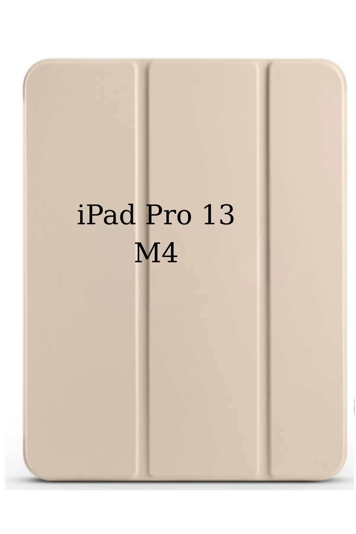 Fuchsia iPad Pro 13 2024 M4 Çip ile Uyumlu Kalemlikli Standlı Katlanabilir Smart Cover Tablet Kılıfı - Gold