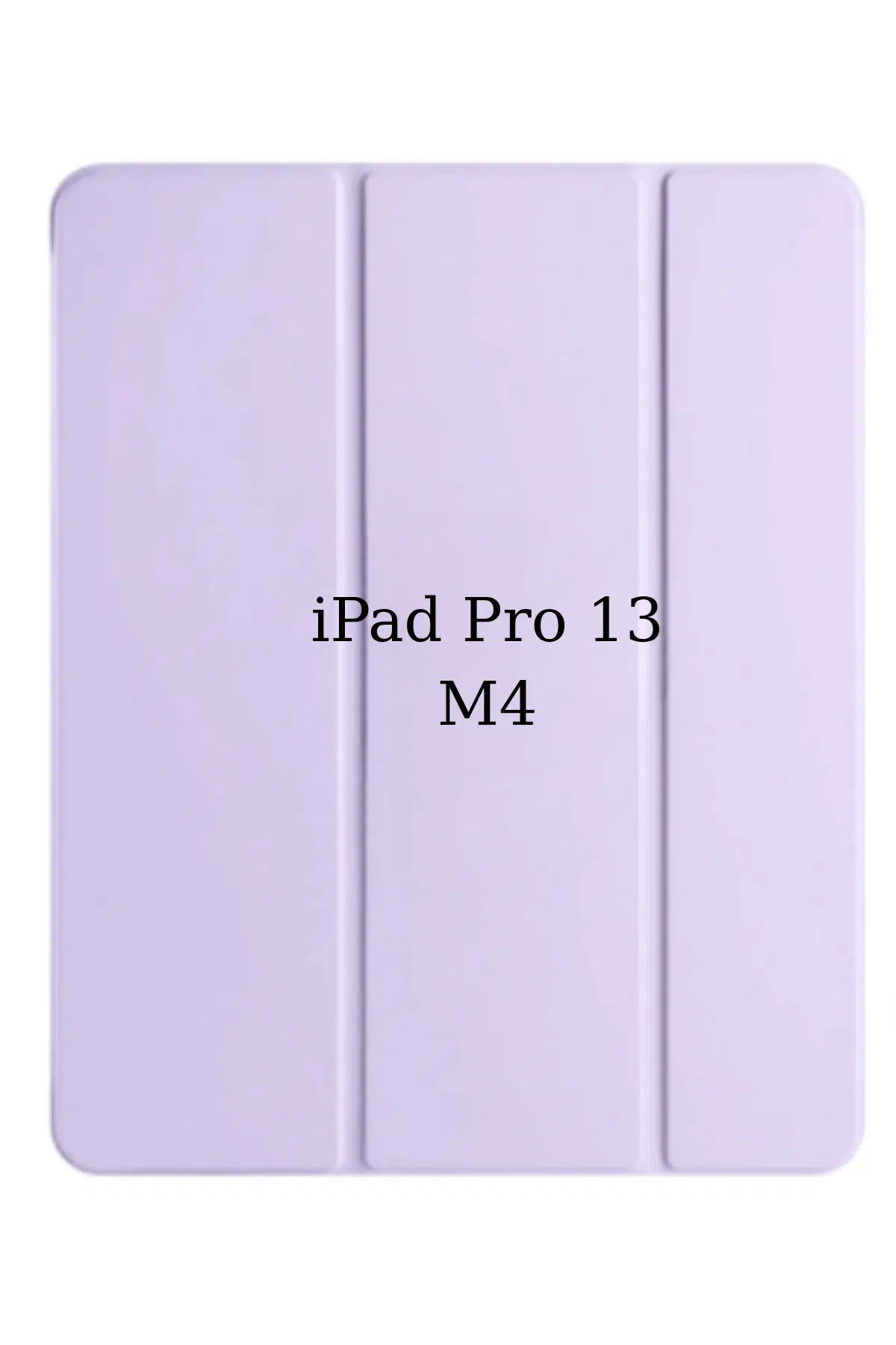 Fuchsia iPad Pro 13 2024 M4 Çip ile Uyumlu Kalemlikli Standlı Katlanabilir Smart Cover Tablet Kılıfı - Lila