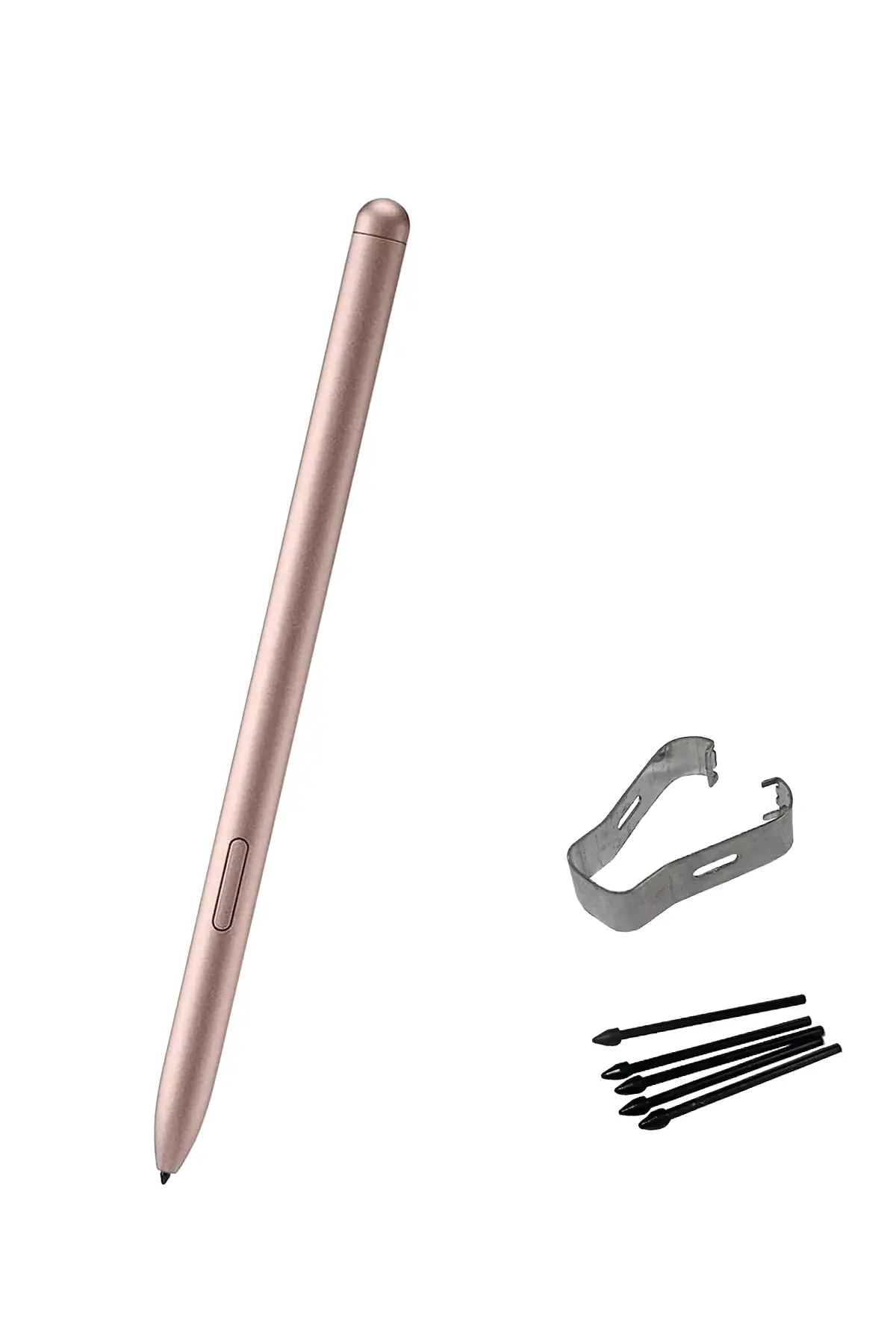 Fuchsia Galaxy Tab S7 Plus -S7 FE ile Uyumlu Avuç İçi Algılamayan Spen Dokunmatik Stylus Kalem - Rose Gold