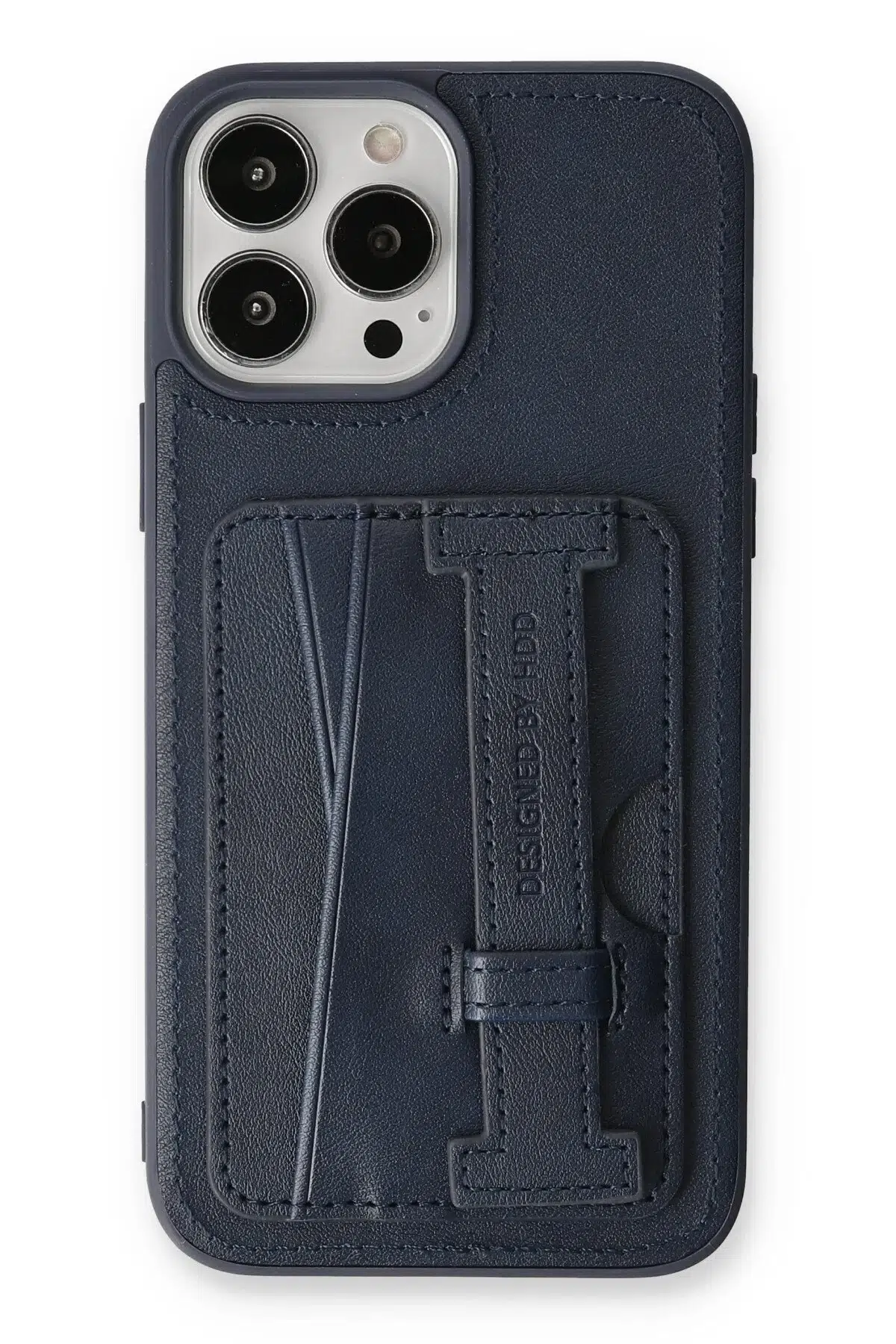 HDD Apple iPhone 13 Pro Kılıf HD Deri Kartvizitli Kapak - Lacivert