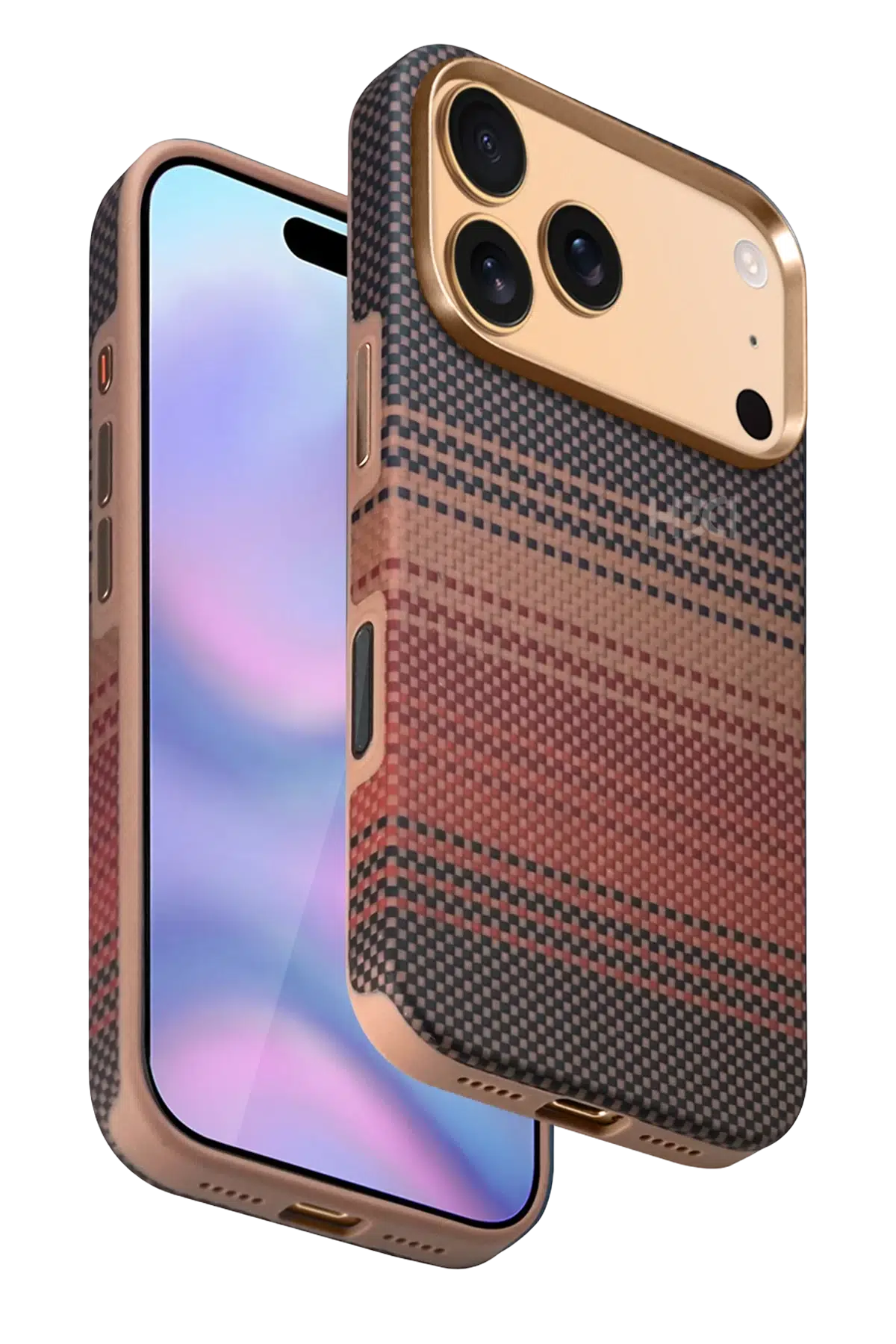 Apple iPhone 17 Pro HBC-377 Kevlar Slim Magsafe Kapak - Gün Batımı
