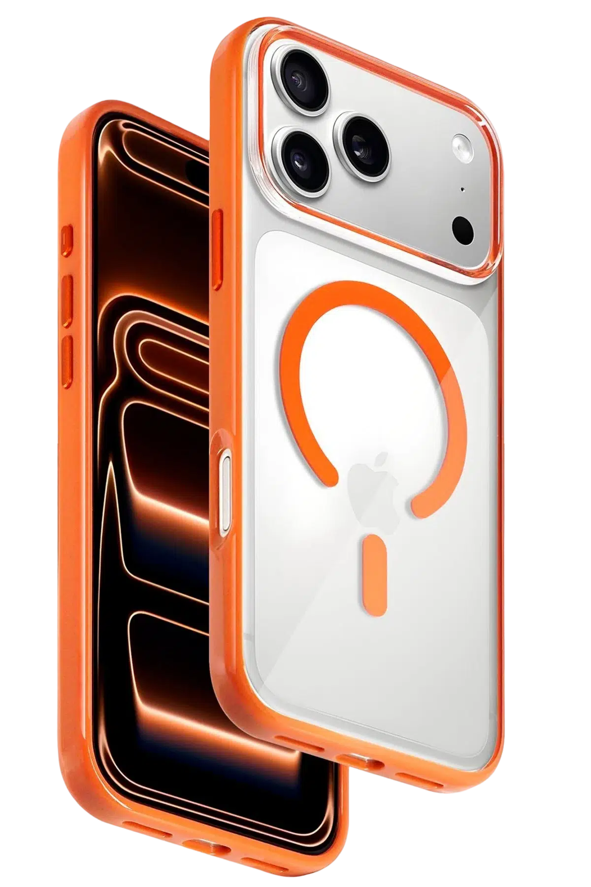 Fuchsia iPhone 17 Pro ile Uyumlu HBC-421 Lya Magsafe Kapak - Turuncu