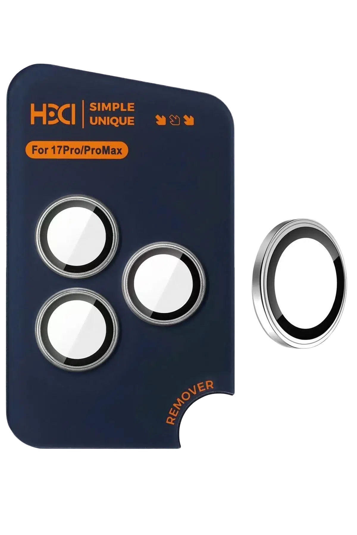 HDD Apple iPhone 17 Pro Max Torres Kamera Lens Koruyucu - Gümüş