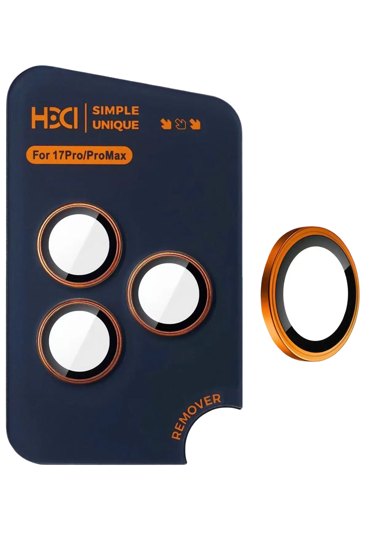 HDD Apple iPhone 17 Pro Max Torres Kamera Lens Koruyucu - Turuncu