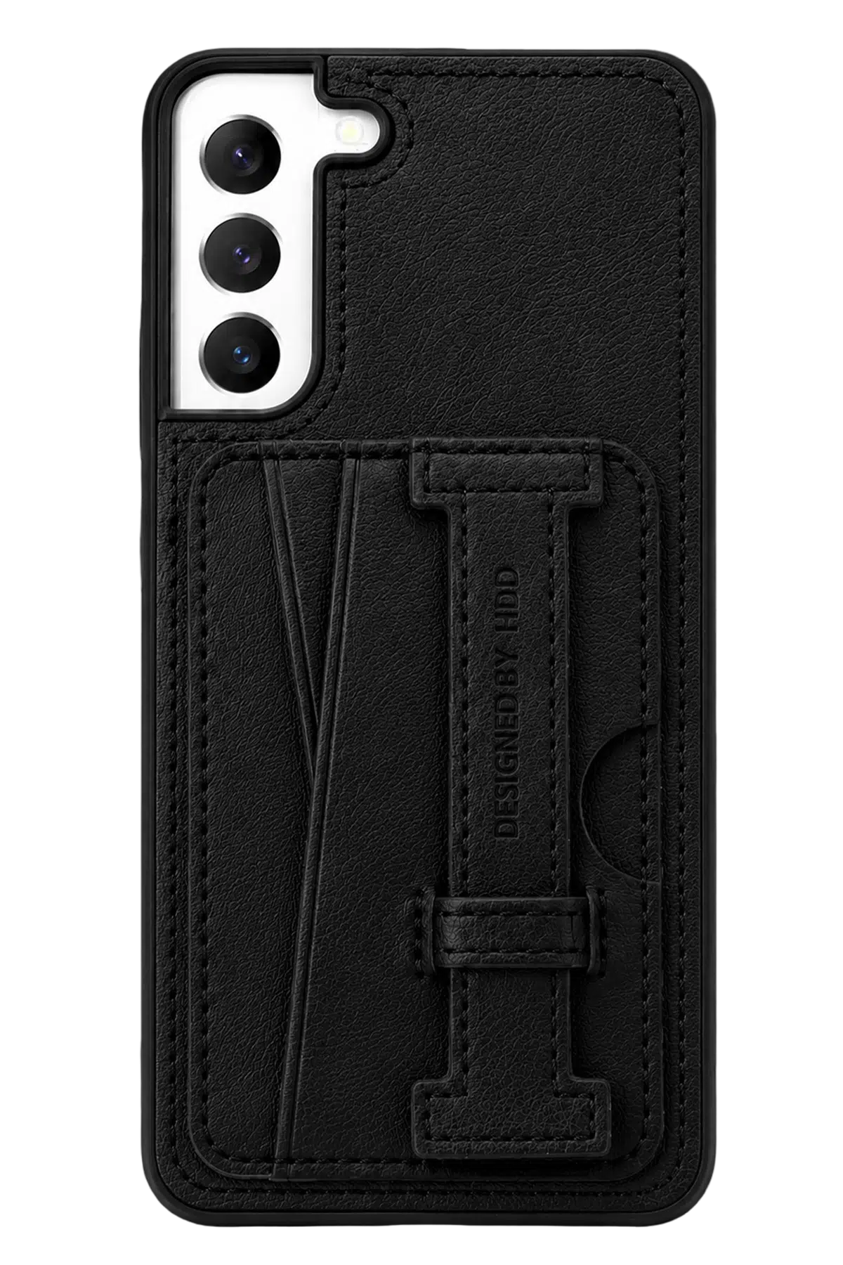 HDD Samsung Galaxy S22 Plus Kılıf HD Deri Kartvizitli Kapak - Siyah