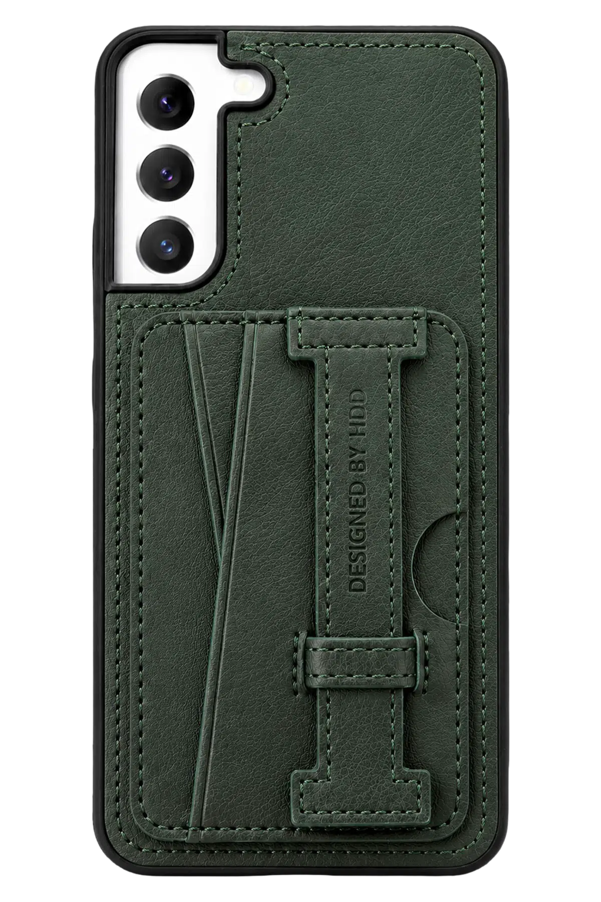 HDD Samsung Galaxy S22 Plus Kılıf HD Deri Kartvizitli Kapak - Yeşil