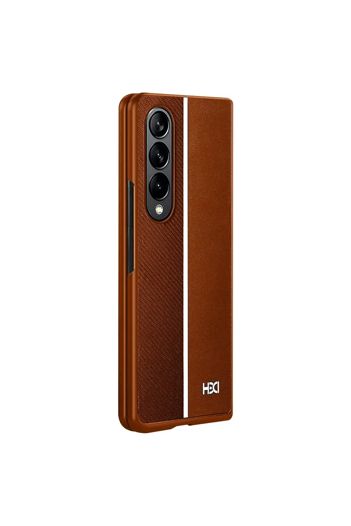 HDD Samsung Galaxy Z Fold 4 Kılıf HBC-155 Lizbon Kapak - Kahverengi