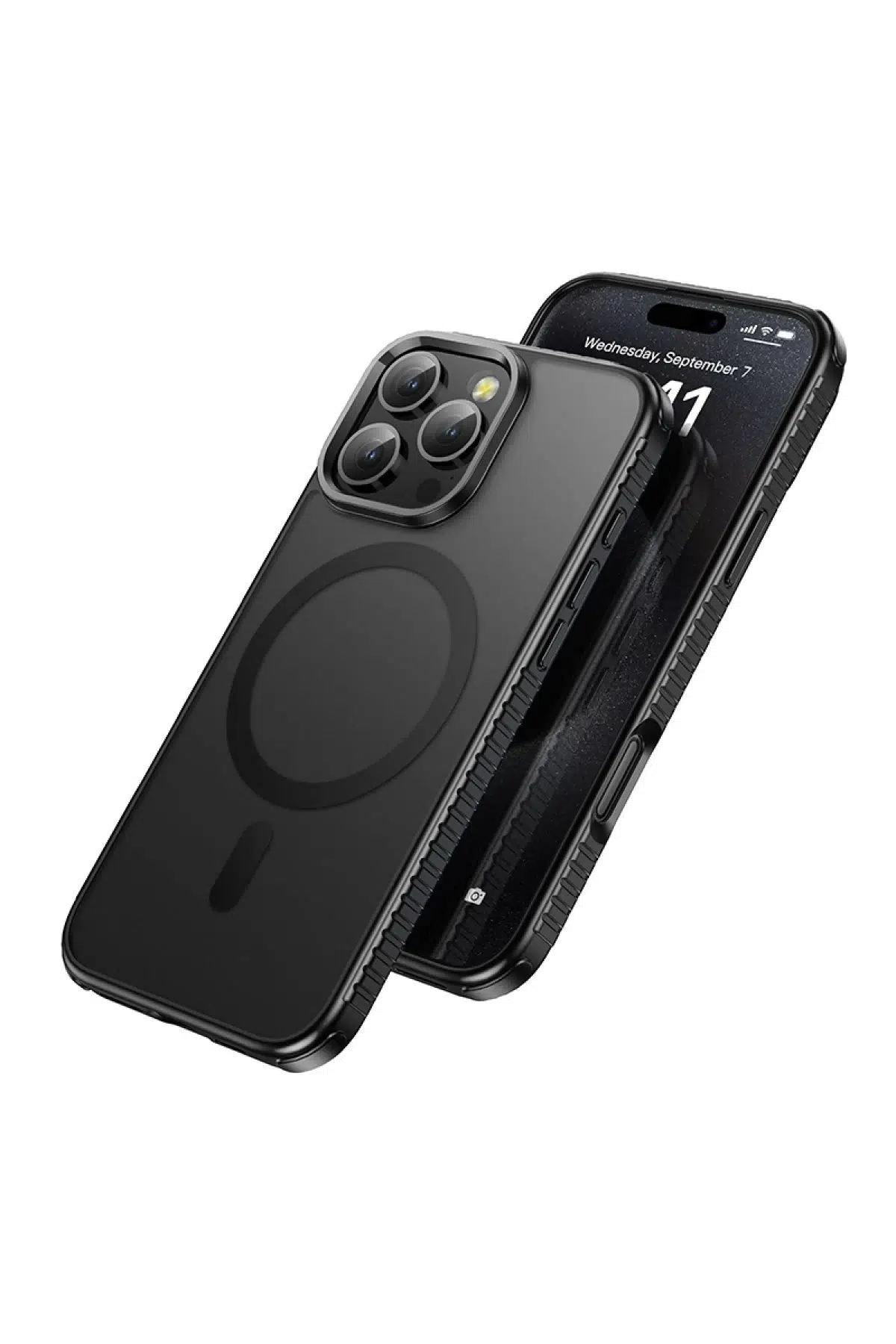 Hoco. iPhone 16 Pro Max Armour Antishock Protective Magsafe Kapak - Siyah