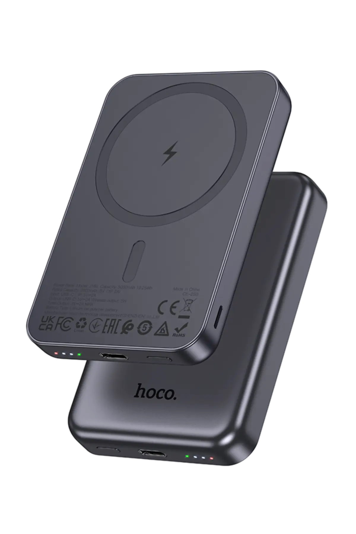 Hoco. J160 Original 5.000mAh PD20W MagSafe Manyetik Powerbank - Gri