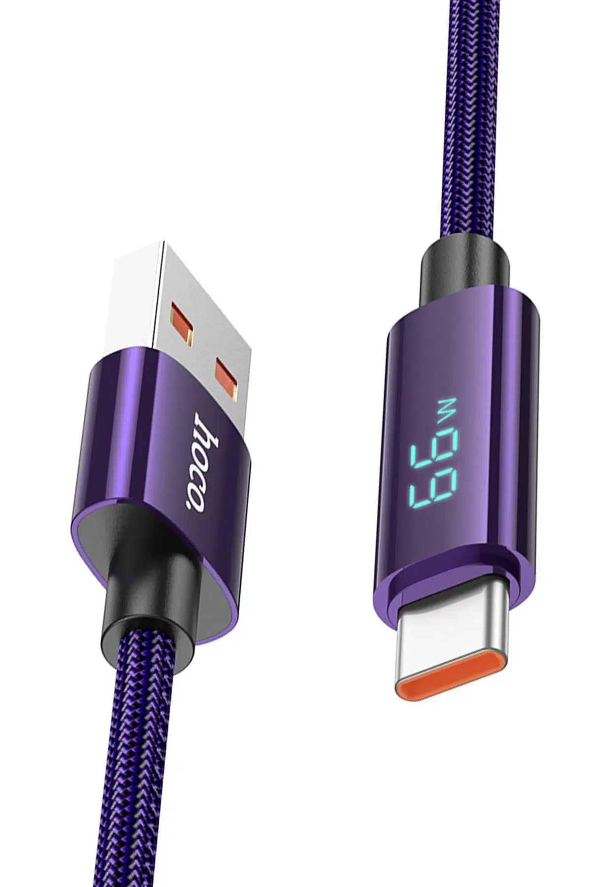 Hoco. U125 1.2M Benefit USB to Type-C Şarj Data Kablosu - Mor