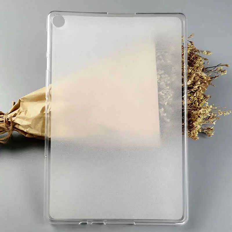 Huawei Mate Pad T10 ile Uyumlu Kılıf Fuchsia Tablet Süper Silikon Kapak - Renksiz