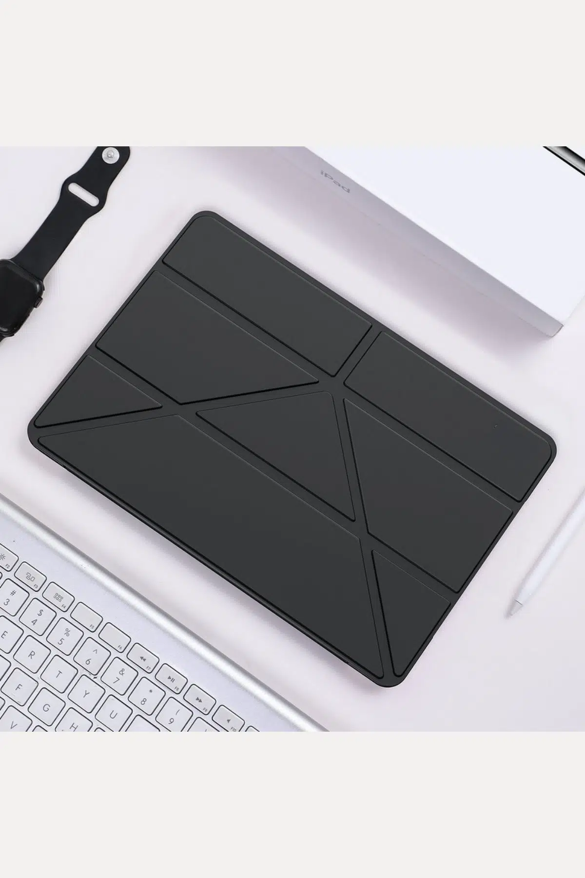 Ipad 10.5 Inc 7. Nesil Uyumlu Kalemlikli Premium Standlı Katlanabilir Kılıf - Siyah