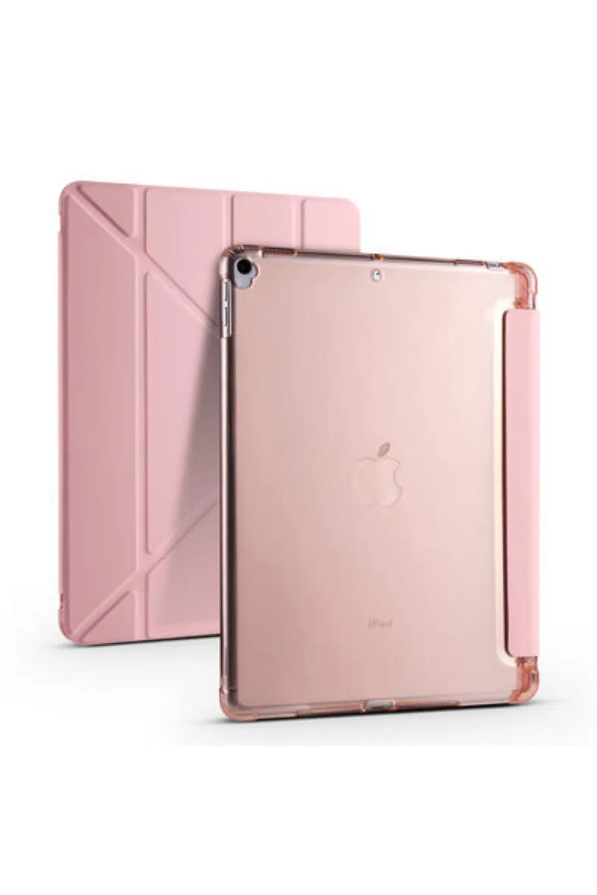 Ipad 10.5 Inc 7. Nesil Uyumlu Kalemlikli Premium Standlı Katlanabilir Kılıf - Pembe