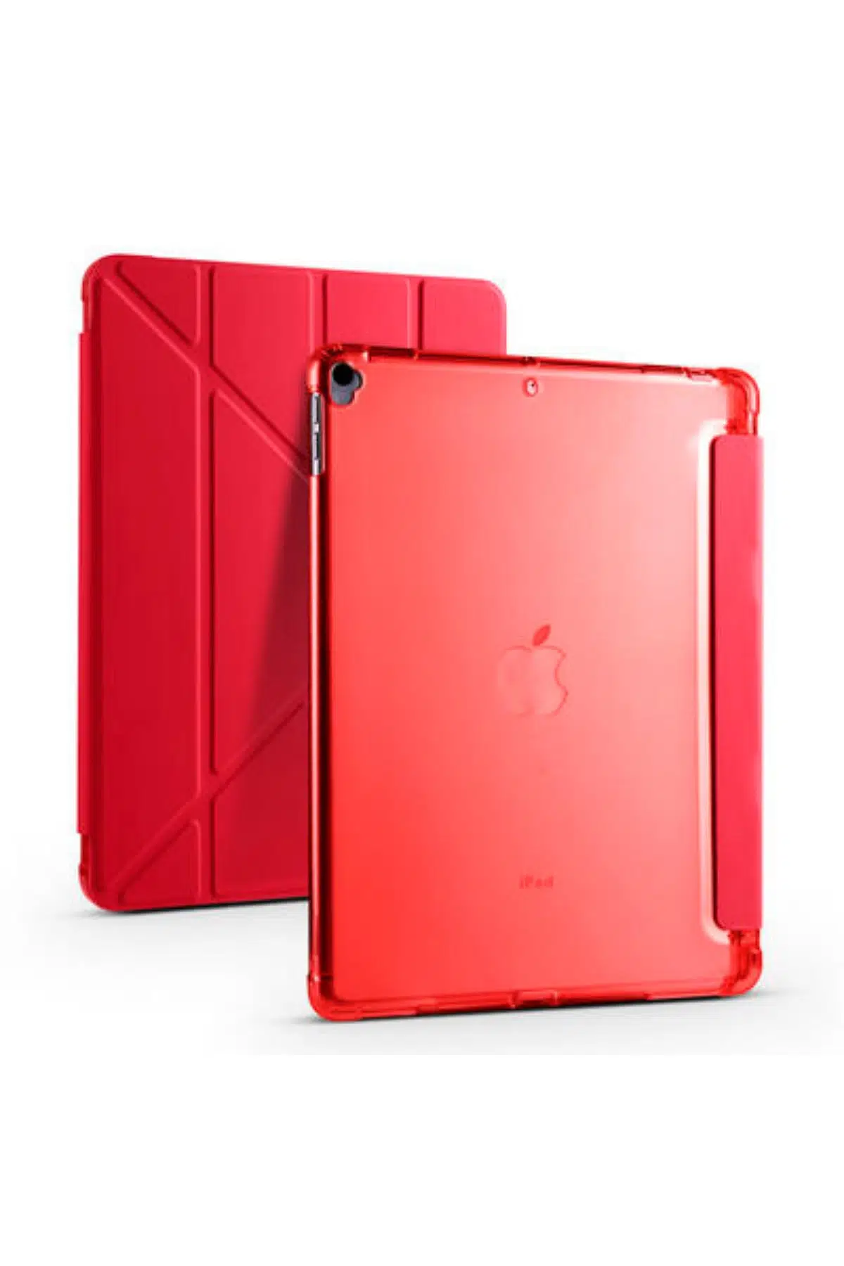 Ipad 10.5 Inc 7. Nesil Uyumlu Kalemlikli Premium Standlı Katlanabilir Kılıf - Kırmızı