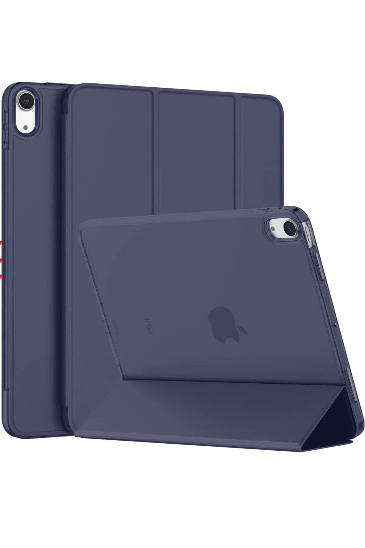 iPad 10.9 inç 10.Nesil ile Uyumlu Fuchsia Smart Cover Standlı Katlanabilir Akıllı Tablet Kılıfı - Lacivert