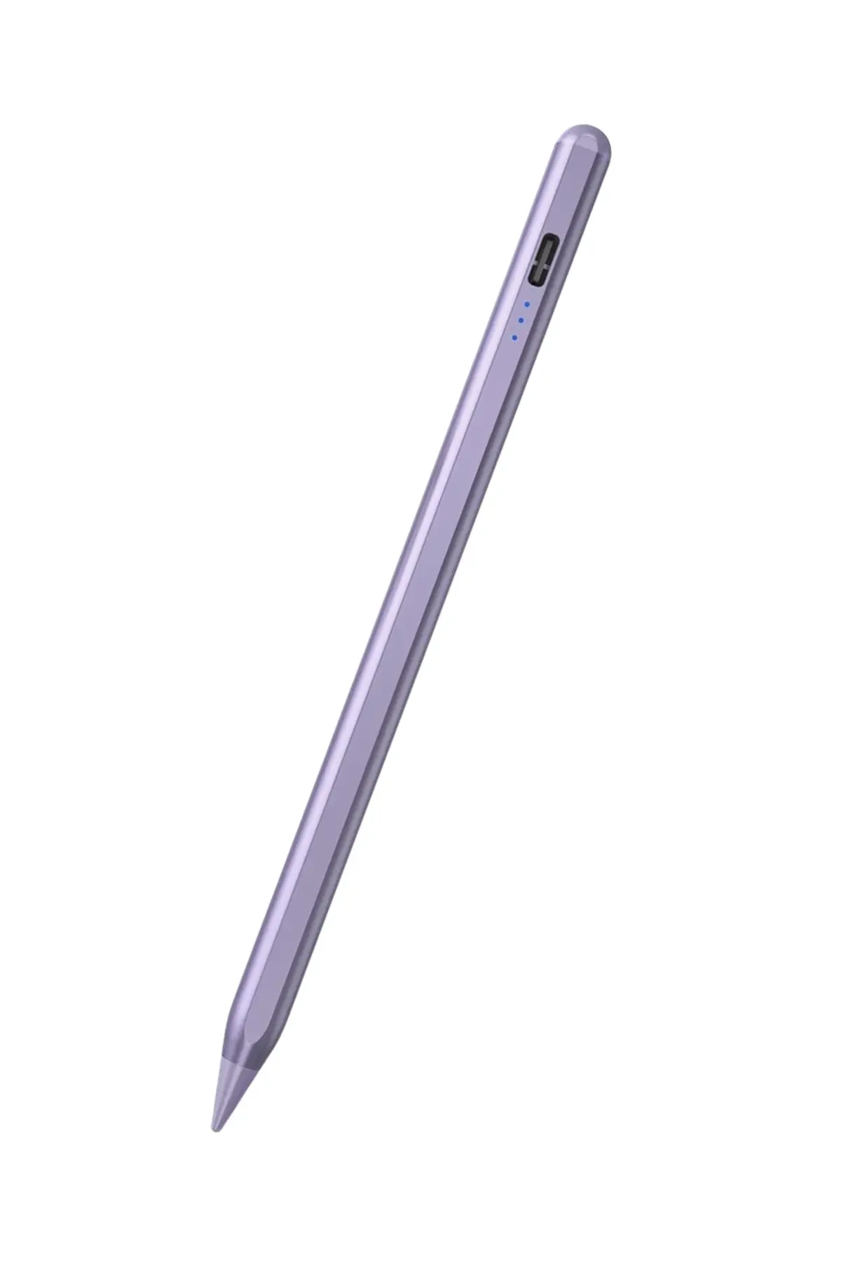iPad 11 Nesil A16 2025 M3 Uyumlu Avuçiçi Red ve Eğim Özellikli Manyetik Yapışan Dokunmatik Kalem - Mor