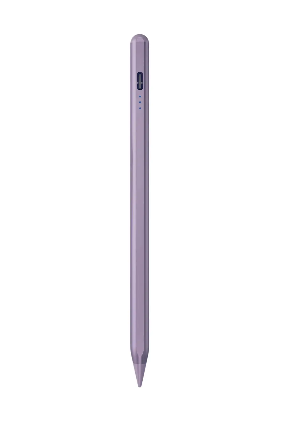 iPad 2025 11. Nesil A16 M3 Uyumlu Avuçiçi Red ve Eğim Özellikli Manyetik Yapışan Dokunmatik Kalem - Mor