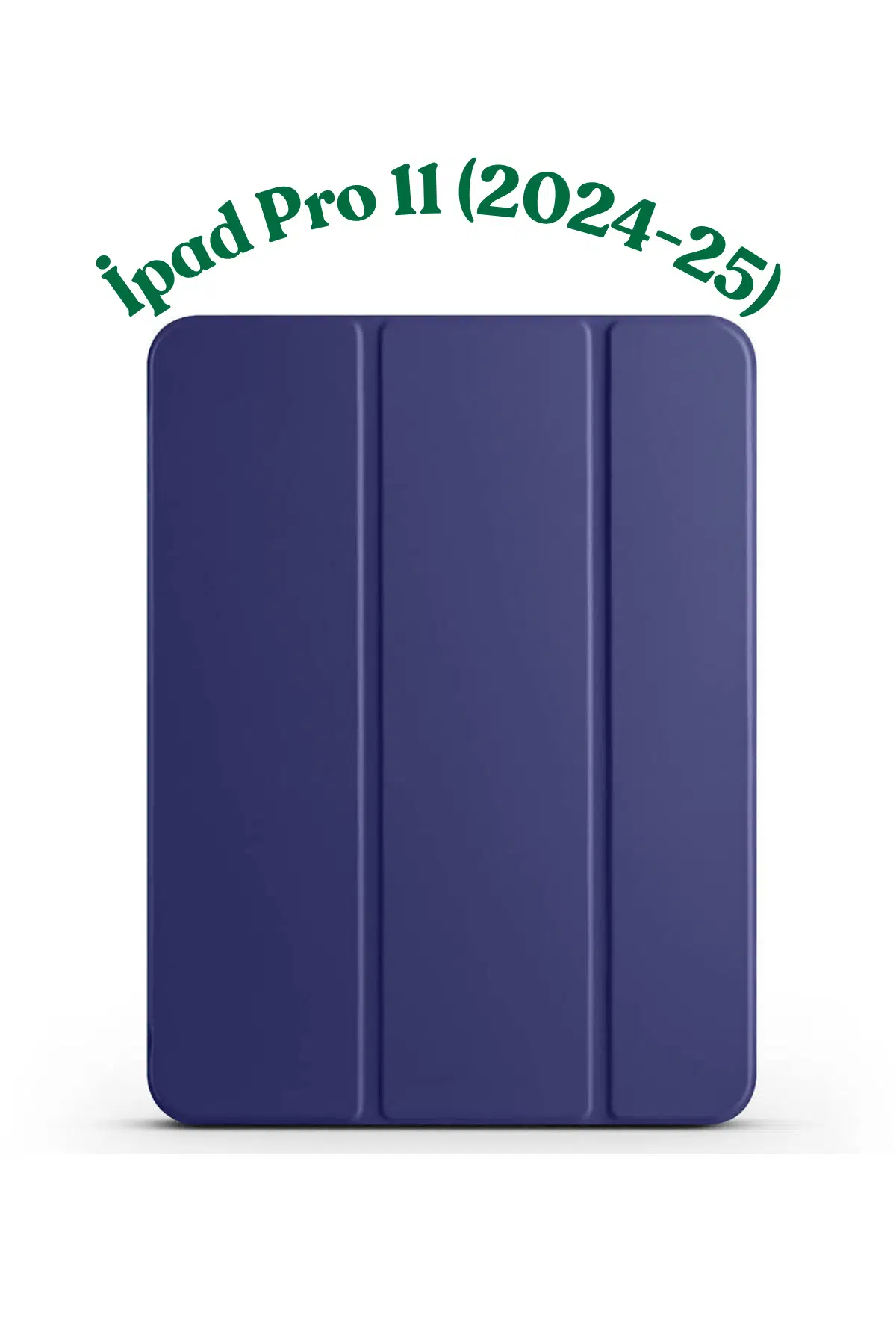 Fuchsia iPad Pro 11" M4 - 2024 ile Uyumlu Smart Cover Kalemlik Bölmeli Standlı Tablet Kılıfı - Lacivert