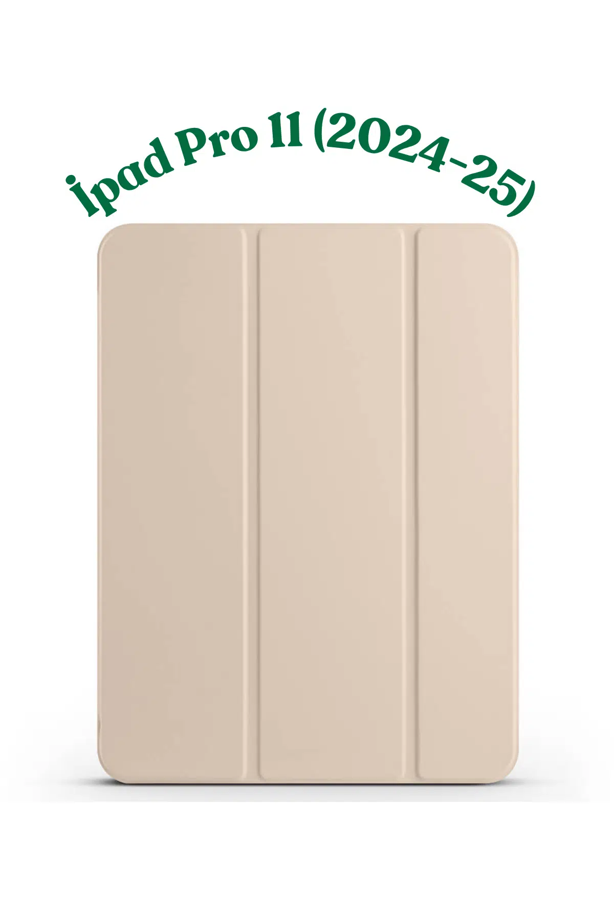 Fuchsia iPad Pro 11" M4 - 2024 ile Uyumlu Smart Cover Kalemlik Bölmeli Standlı Tablet Kılıfı - Gold