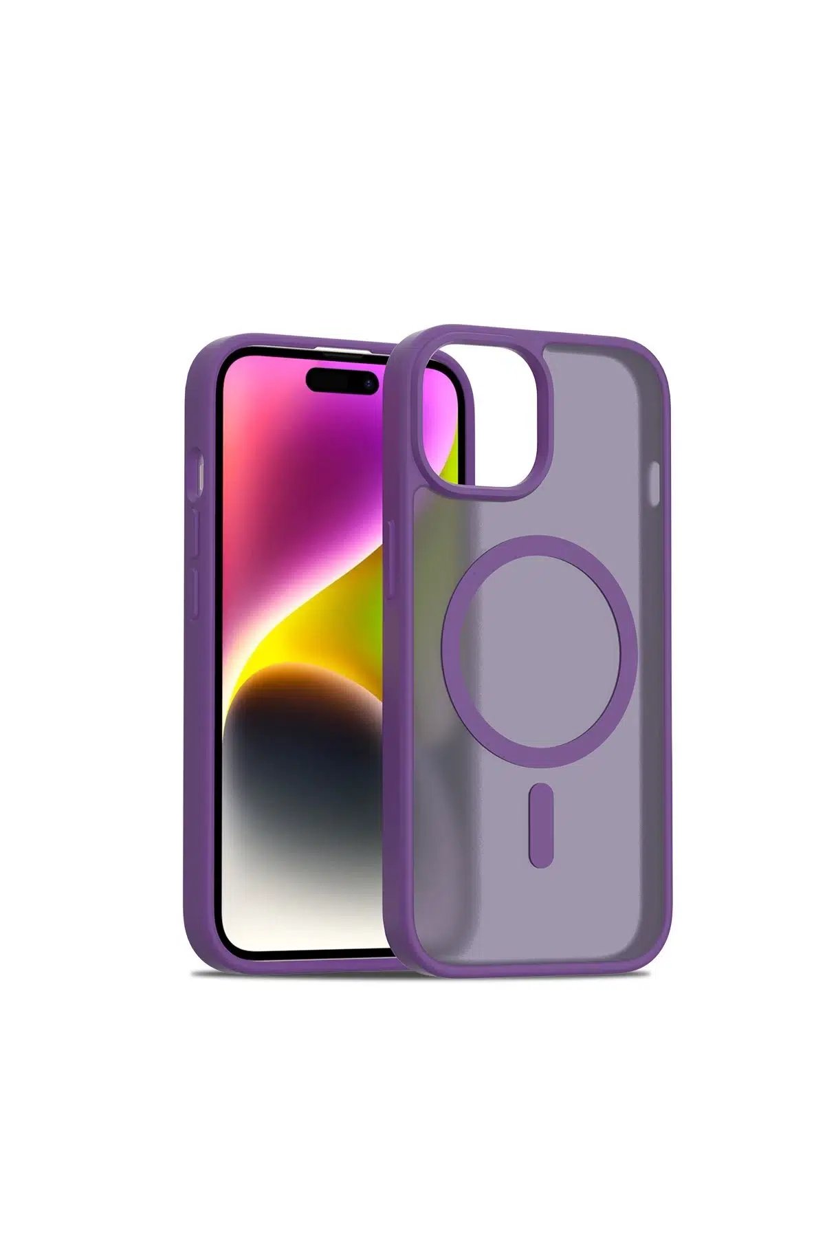 iPhone 14 Jota Magsafe Kapak - Derin Mor