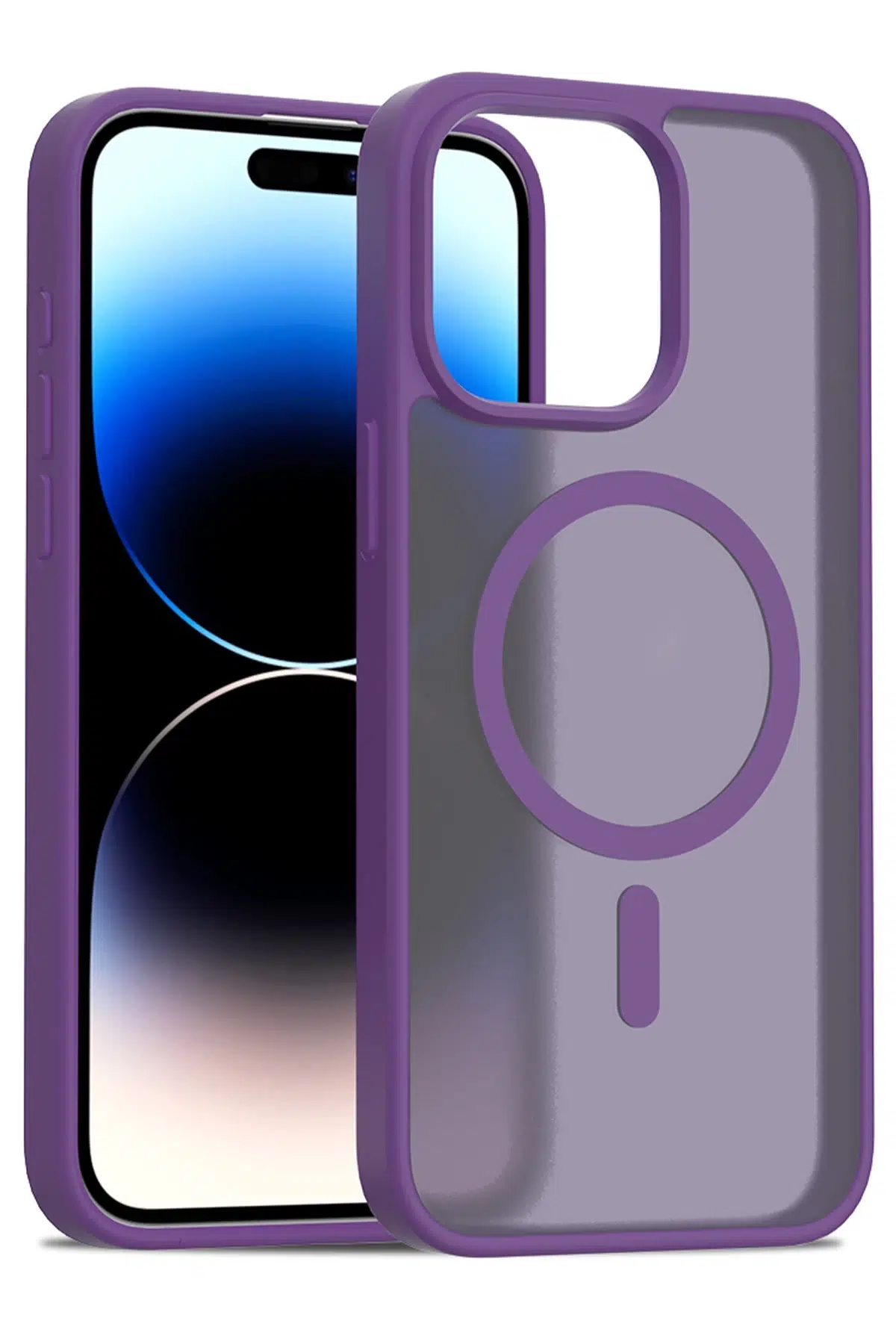 iPhone 15 Pro Max Jota Magsafe Kapak - Derin Mor