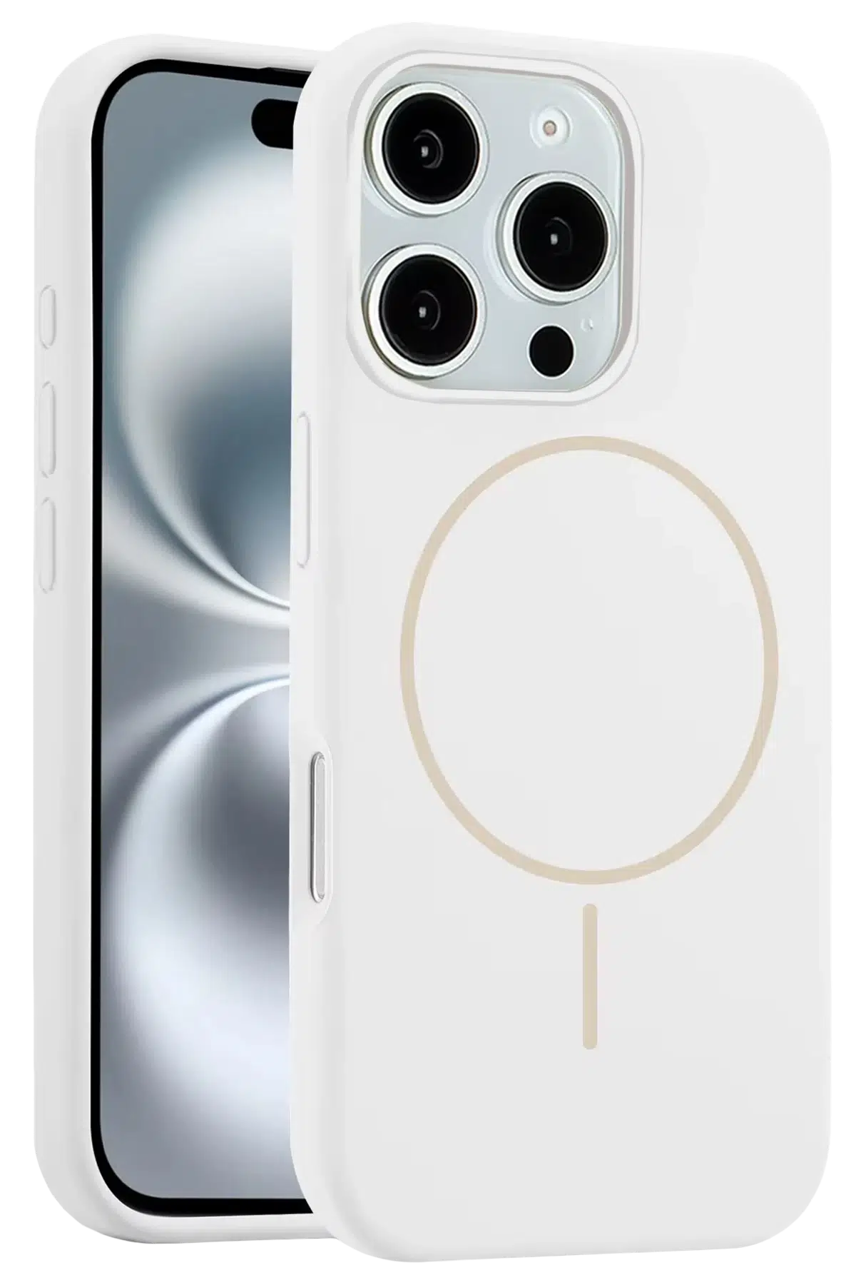 iPhone 16 Pro Max Kılıf Jully Magsafe Kapak - Beyaz