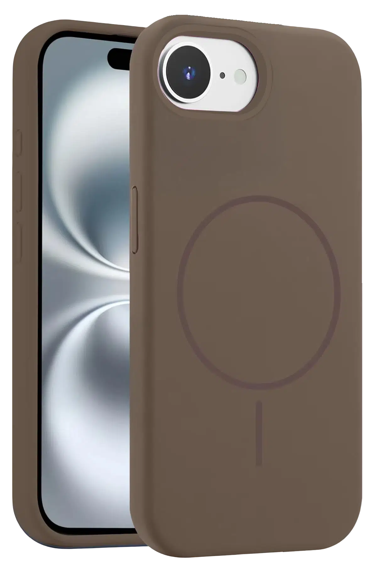 iPhone 16E Kılıf Jully Magsafe Kapak - Kahverengi