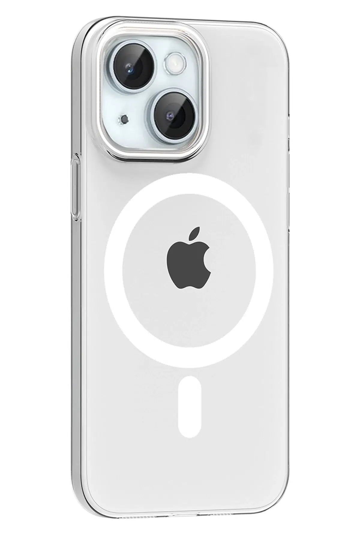 Fuchsia Apple iPhone 14 PC Blank Magsafe Uyumlu Kapak - Şeffaf