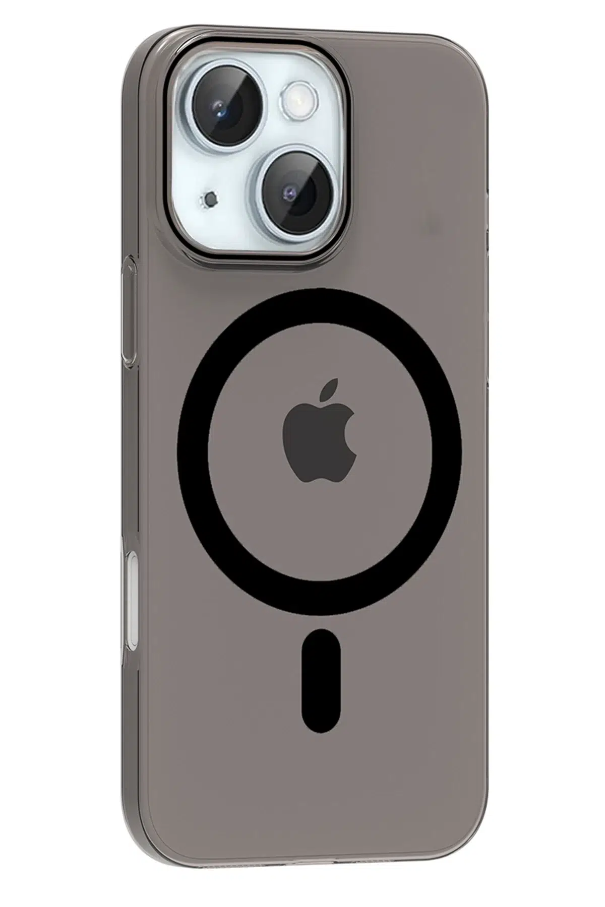 Fuchsia Apple iPhone 14 PC Blank Magsafe Uyumlu Kapak - Siyah