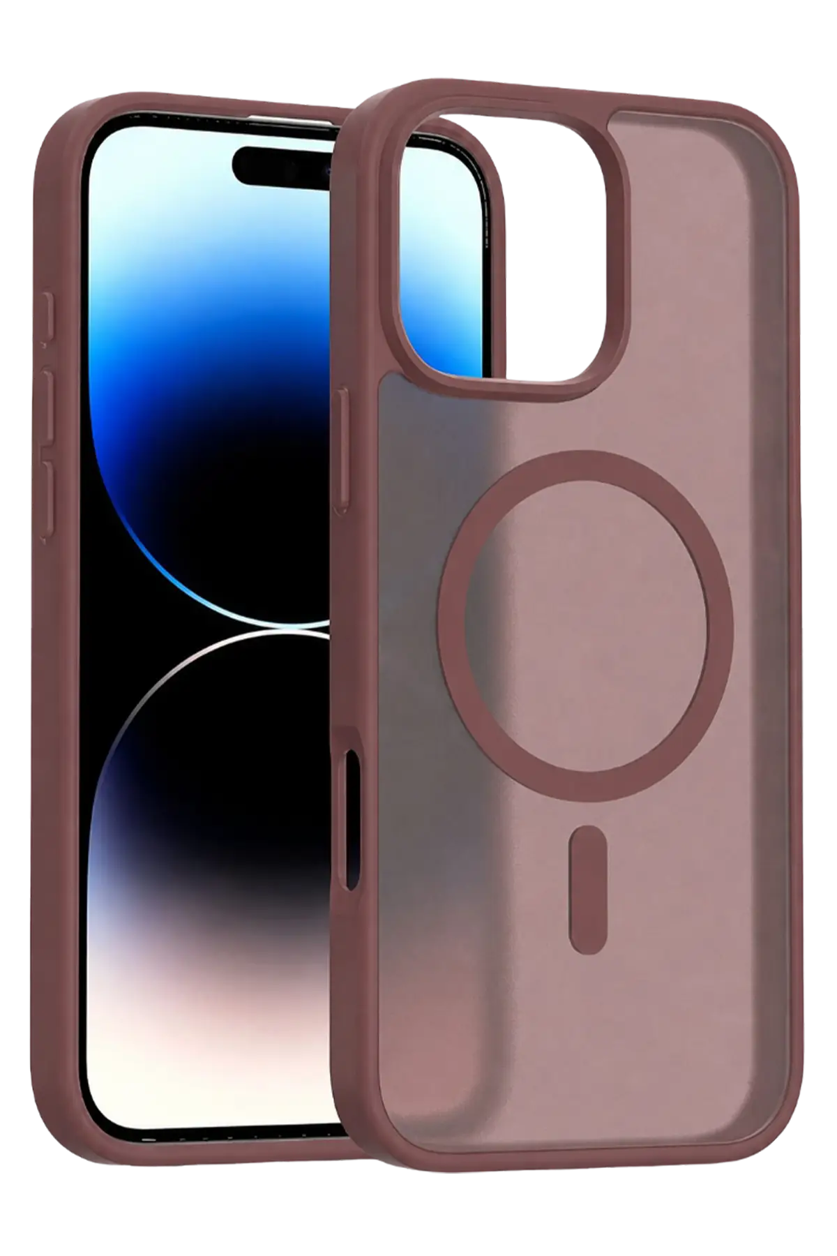 Fuchsia Apple ile Uyumlu iPhone 16 Pro Jota MagneticSave Kapak - Bordo