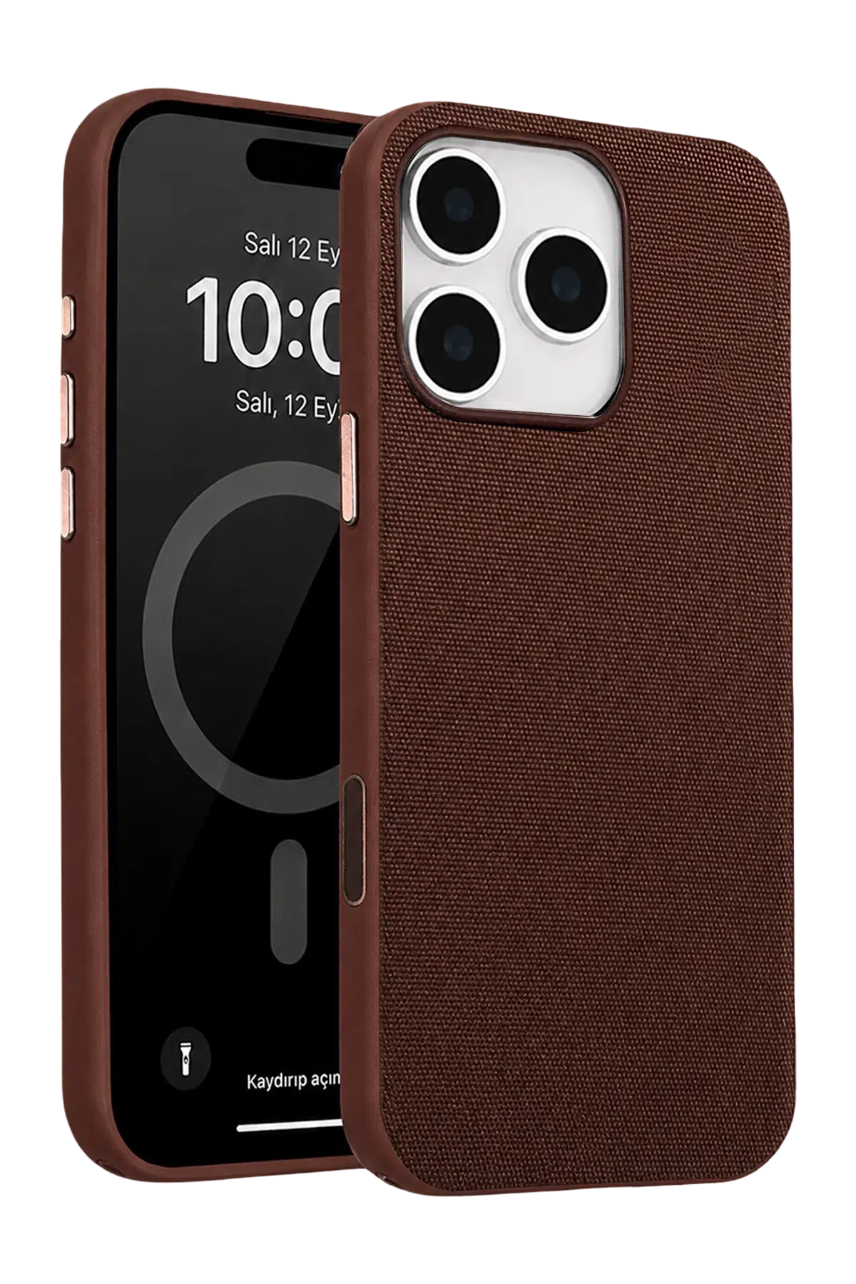 Fuchsia Apple ile Uyumlu iPhone 16 Pro Max Vero MagneticSave Kapak - Kahverengi