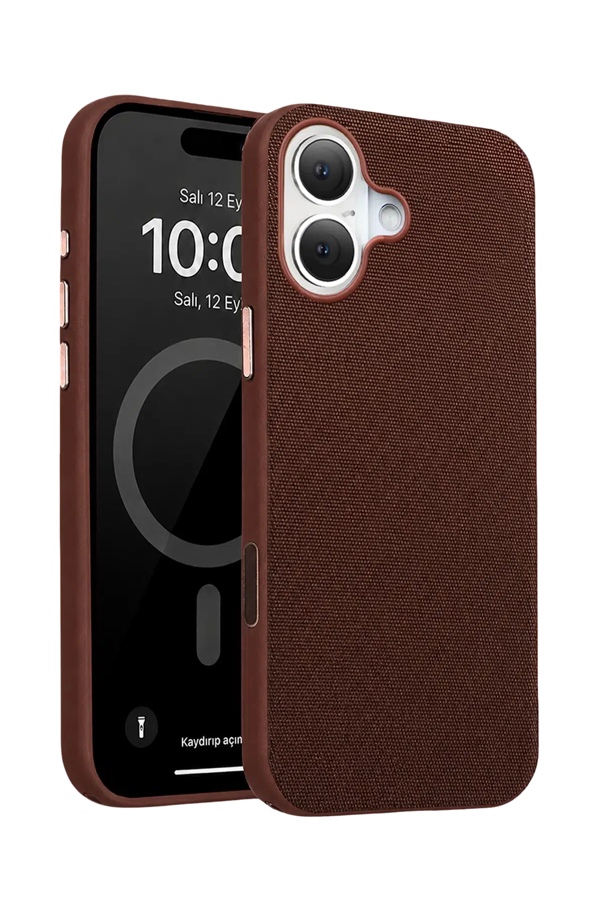 Fuchsia Apple ile Uyumlu iPhone 16 Vero MagneticSave Kapak - Kahverengi