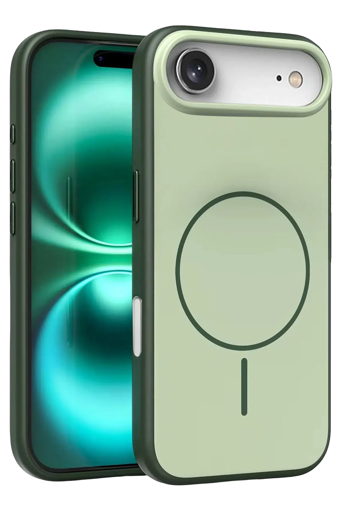 Fuchsia Apple iPhone 17 Air Neva Magsafe Kapak - Koyu Yeşil