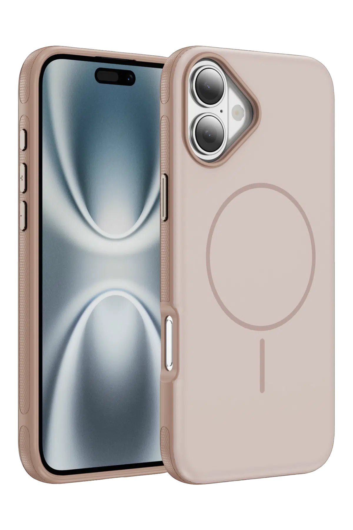 Fuchsia Apple ile Uyumlu iPhone 17 Neksa MagneticSave Kapak - Rose