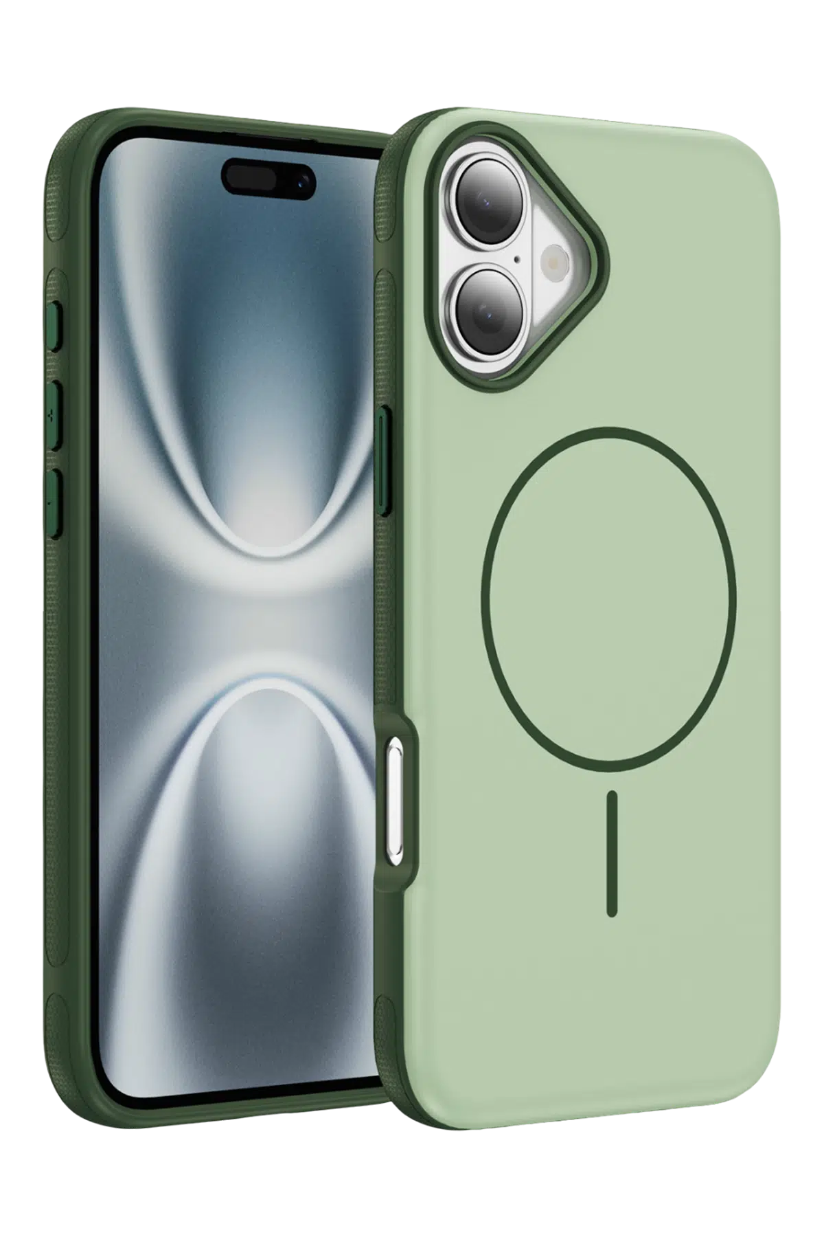 Fuchsia Apple ile Uyumlu iPhone 17 Neksa MagneticSave Kapak - Yeşil