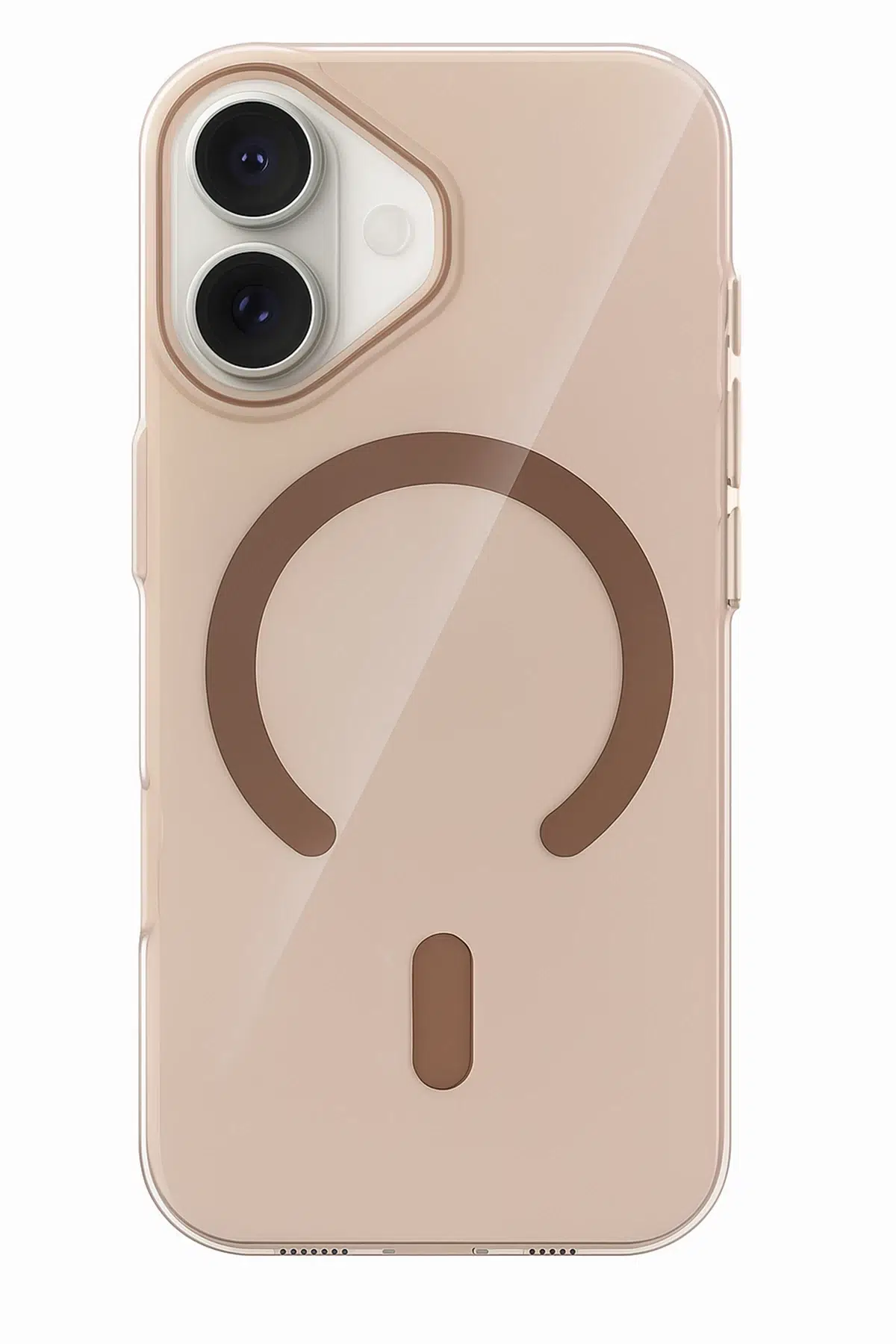 Fuchsia Apple iPhone 17 PC Blank Magsafe Uyumlu Kapak - Çöl Titanyum