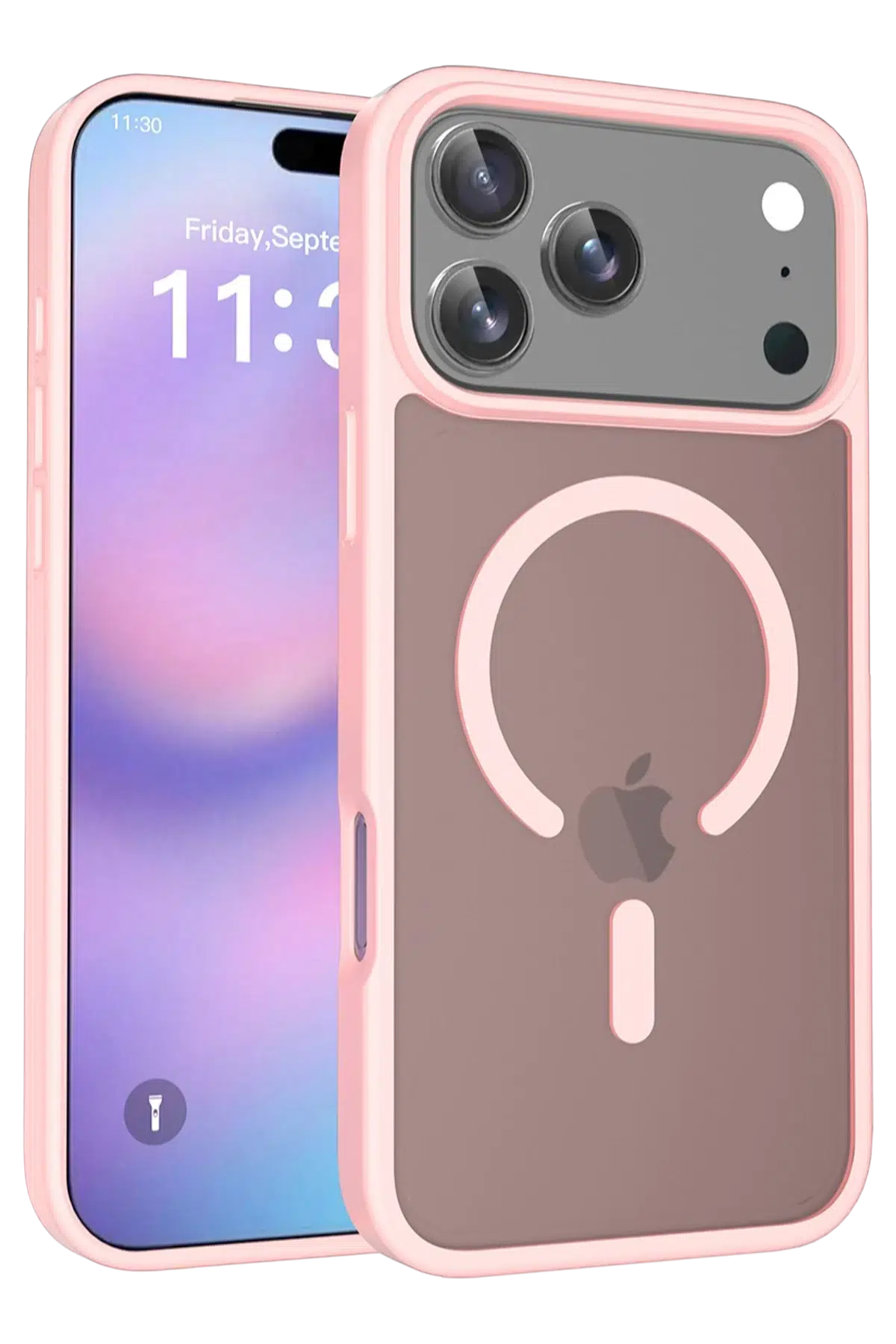 Fuchsia Apple iPhone 17 Pro Jota Magsafe Kapak - Pudra