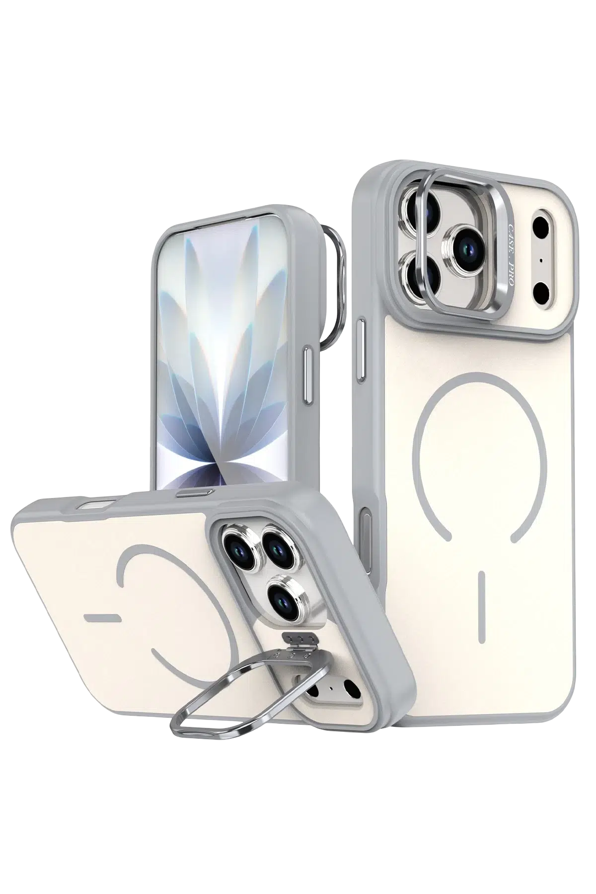 Fuchsia iPhone 17 Pro Max ile Uyumlu Flexa Magsafe Kapak - Beyaz