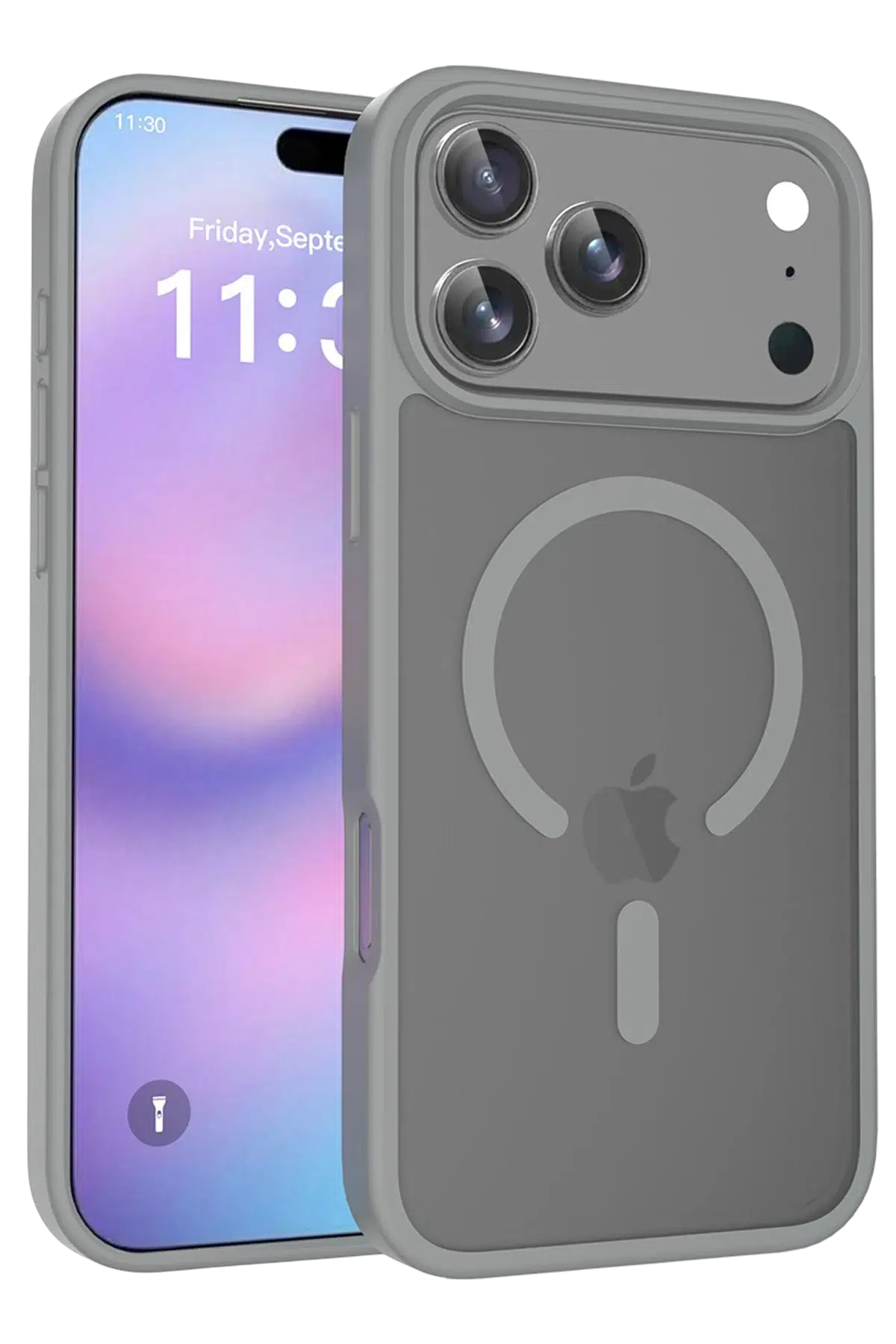 Fuchsia Apple iPhone 17 Pro Max Jota Magsafe Kapak - Titan Gri