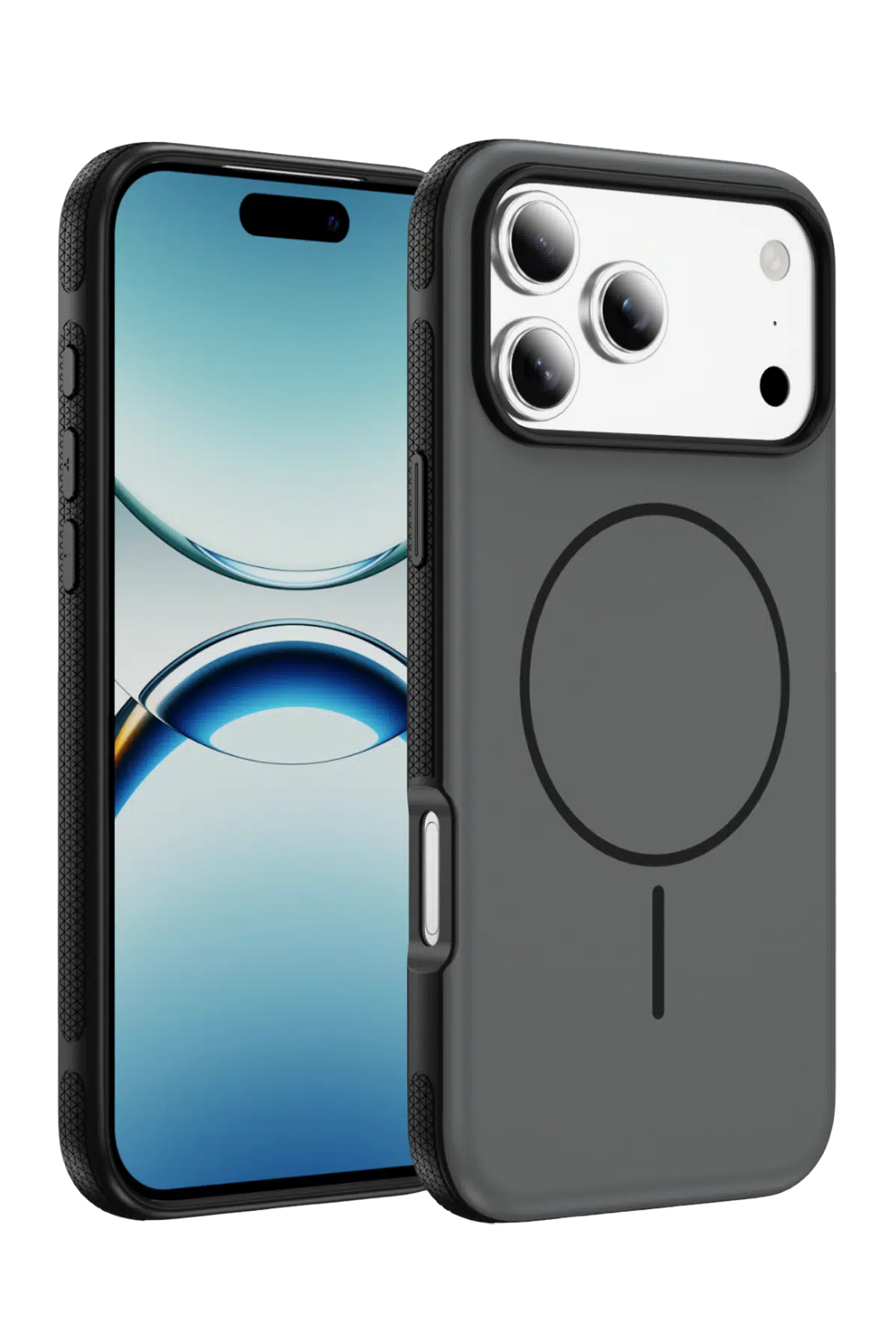 Fuchsia Apple ile Uyumlu iPhone 17 Pro Max Neksa MagneticSave Kapak - Siyah