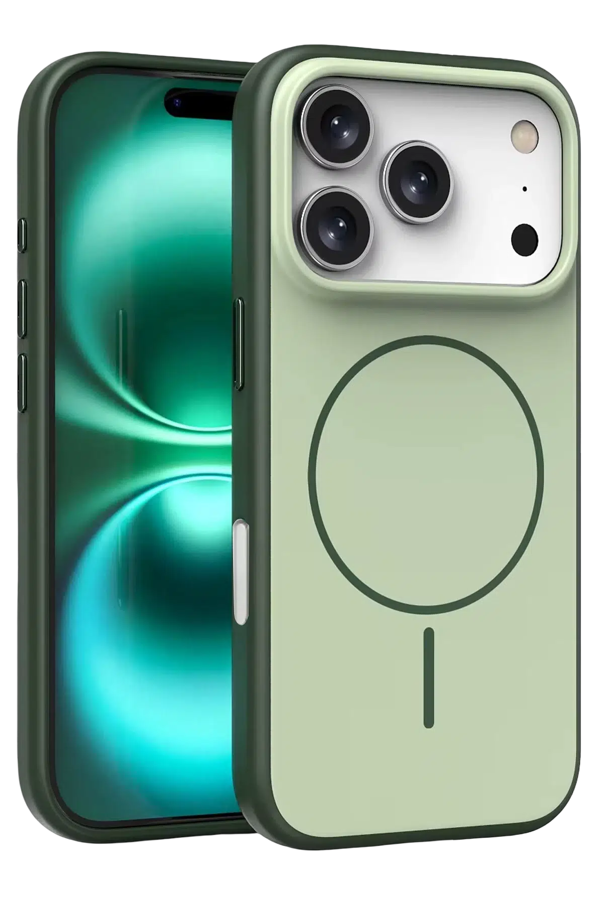 Fuchsia Apple iPhone 17 Pro Max Neva Magsafe Kapak - Koyu Yeşil