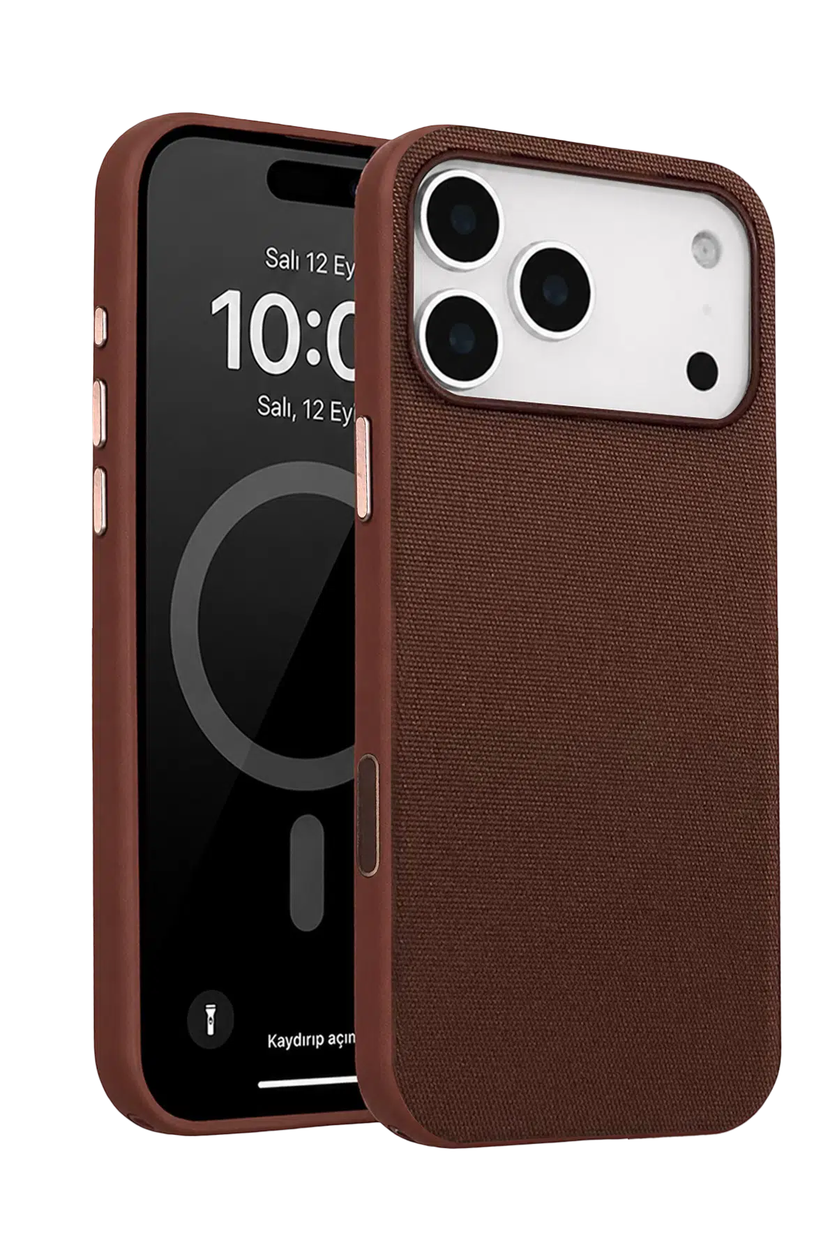Fuchsia Apple ile Uyumlu iPhone 17 Pro Max Vero MagneticSave Kapak - Kahverengi
