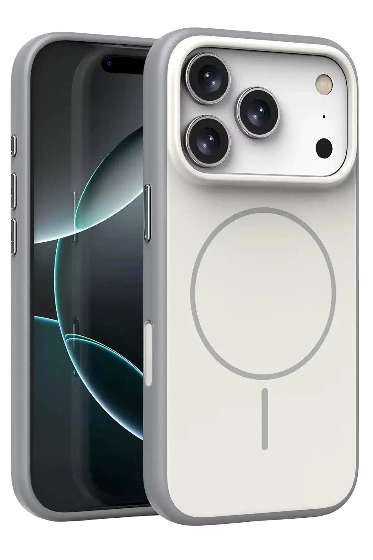 Fuchsia Apple iPhone 17 Pro Neva Magsafe Kapak - Gri