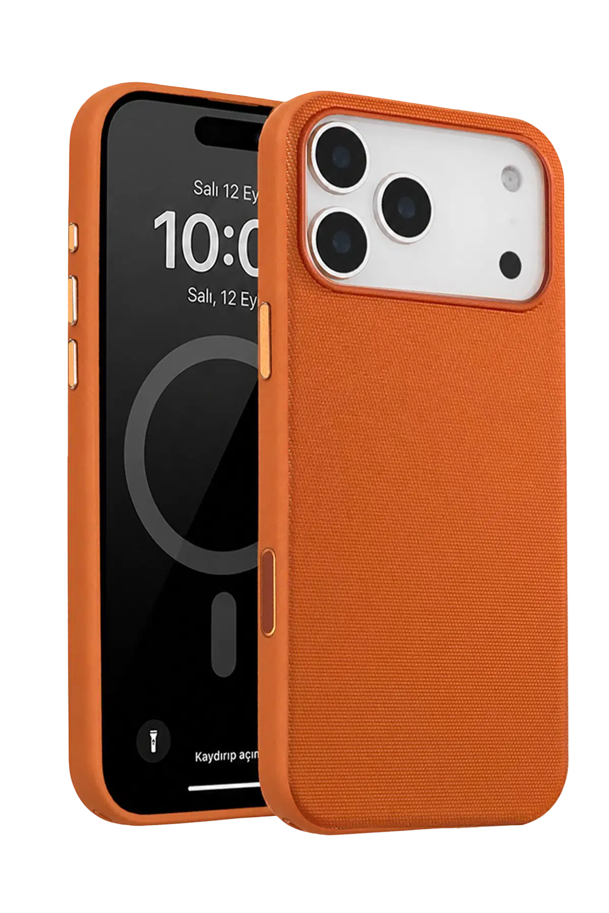 Fuchsia Apple ile Uyumlu iPhone 17 Pro Vero MagneticSave Kapak - Turuncu