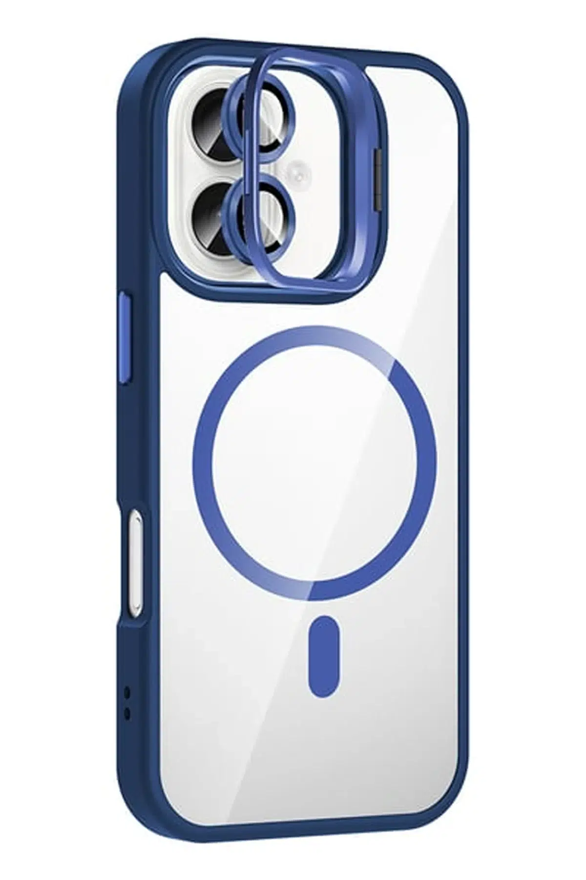 Apple iPhone 17 Remim Lensli Magsafe Standlı Kapak - Lacivert