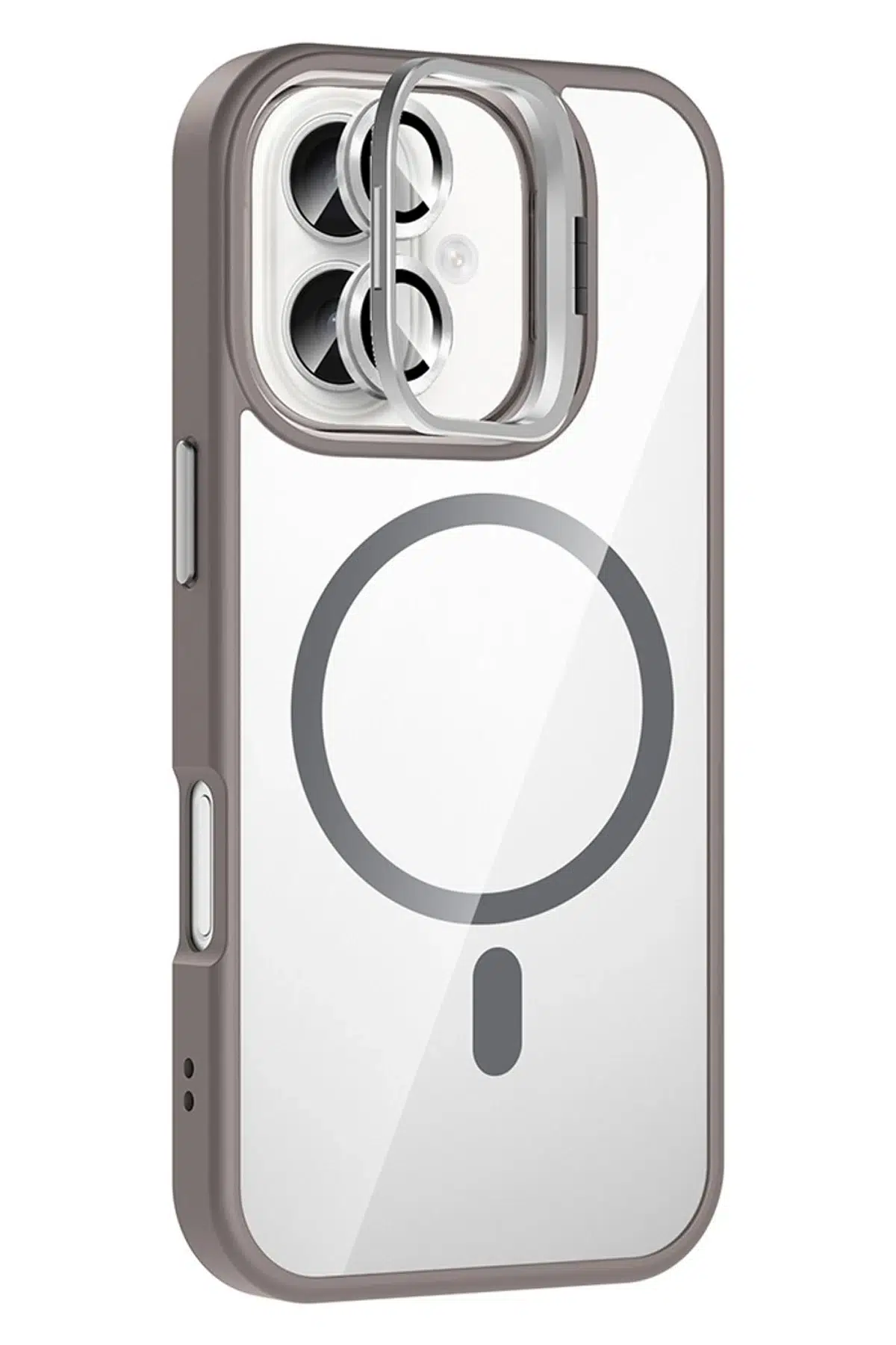 Apple iPhone 17 Remim Lensli Magsafe Standlı Kapak - Titan Gri