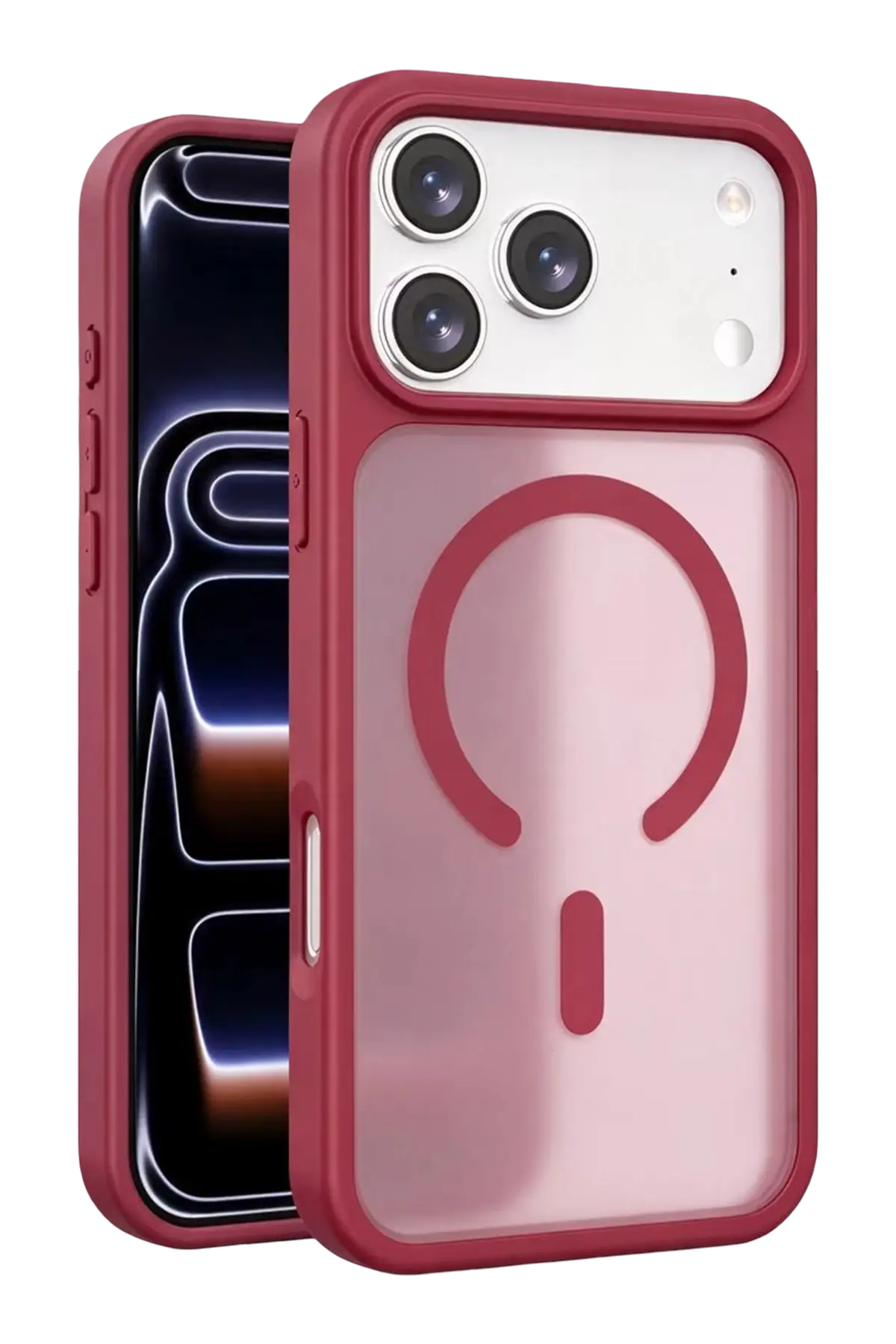 Fuchsia Apple ile Uyumlu iPhone 18 Pro Jota MagneticSave Kapak - Bordo