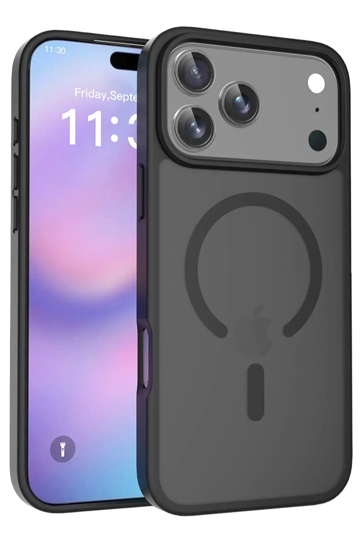 Fuchsia Apple ile Uyumlu iPhone 18 Pro Jota MagneticSave Kapak - Siyah