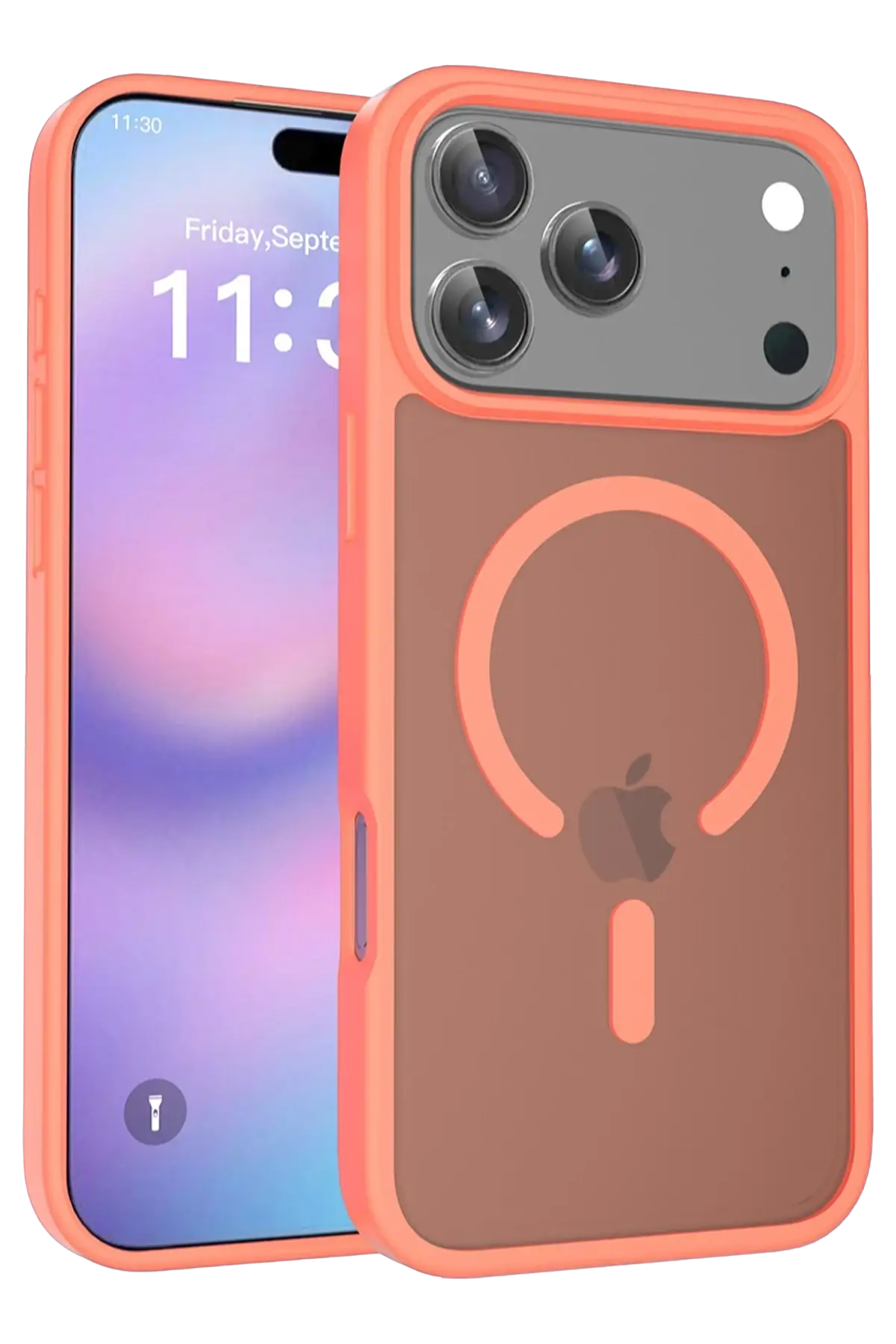 Fuchsia Apple ile Uyumlu iPhone 18 Pro Jota MagneticSave Kapak - Turuncu